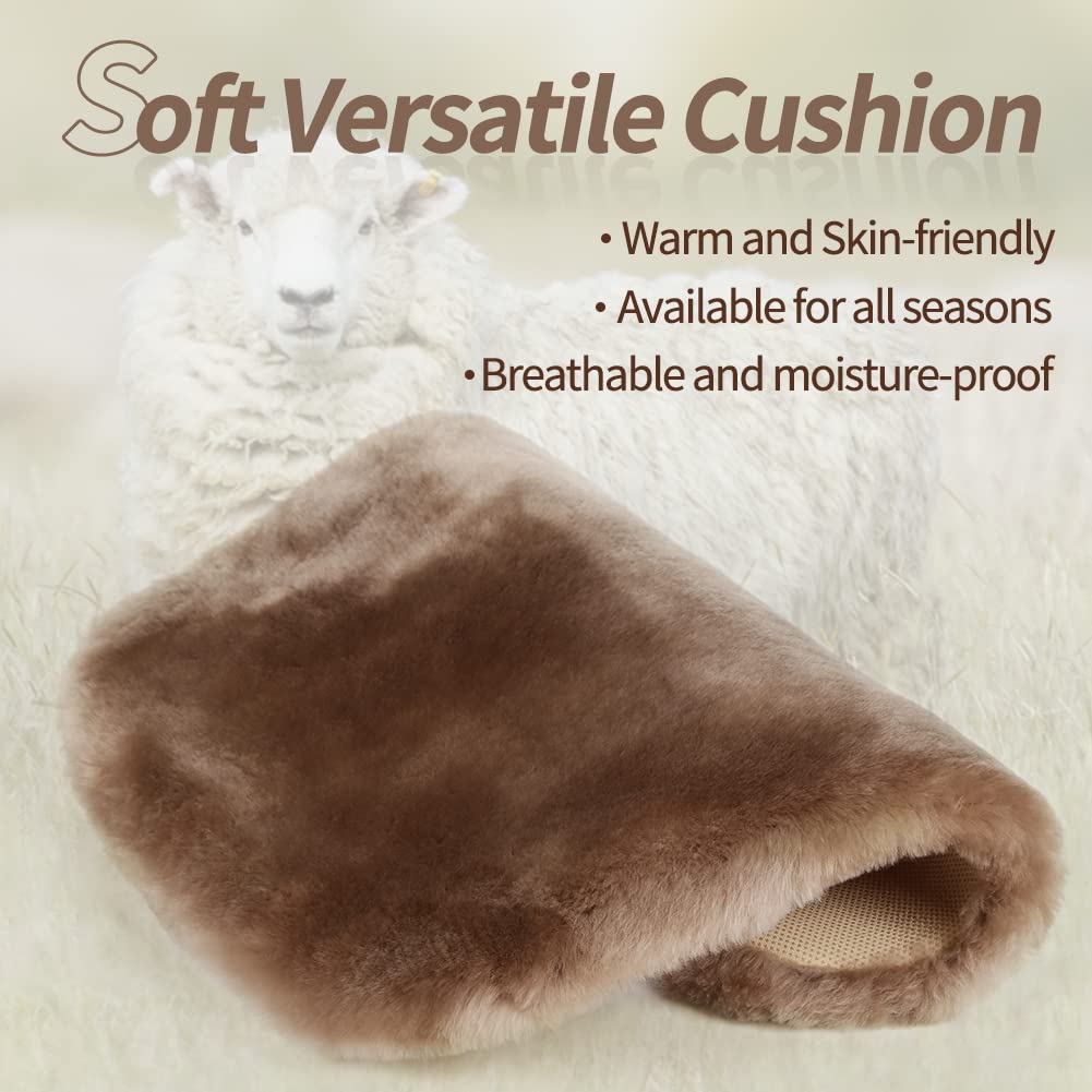 Llb Genuine Sheepskin Car Seat Cushion Seat Covers For Cars Trucks Suv Comfort Seat Protector Pad For Car Driver Seat Car Access