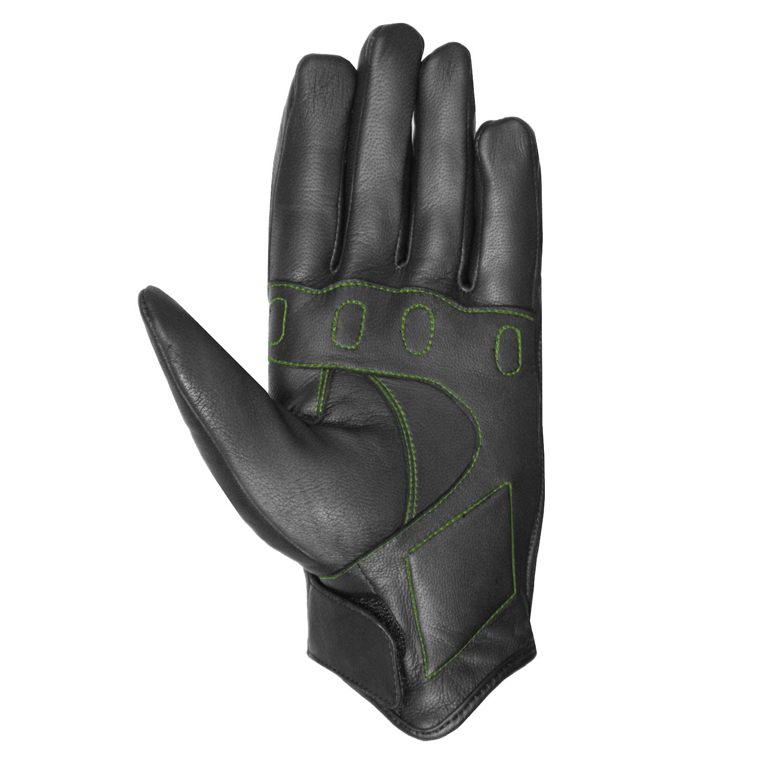 Jackets 4 Bikes Men'S Premium Leather Street Motorcycle Protective Cruiser Biker Gel Gloves Blackgreen Xl