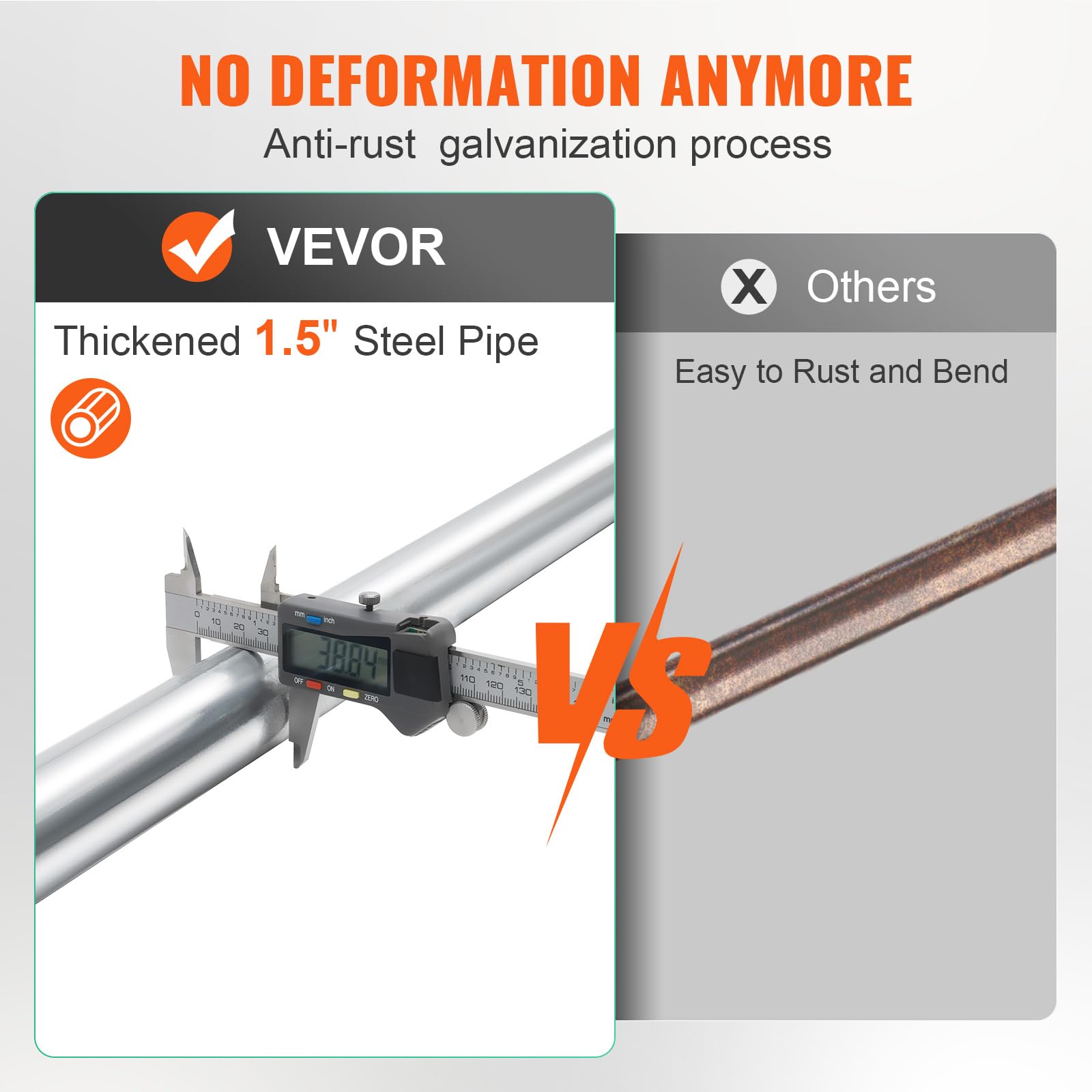 VEVOR Cargo Bar - Adjustable Ratcheting Steel Stabilizer, 89" to 104", 309 lbs Capacity, 4 Pack, Black, Model CB1203S