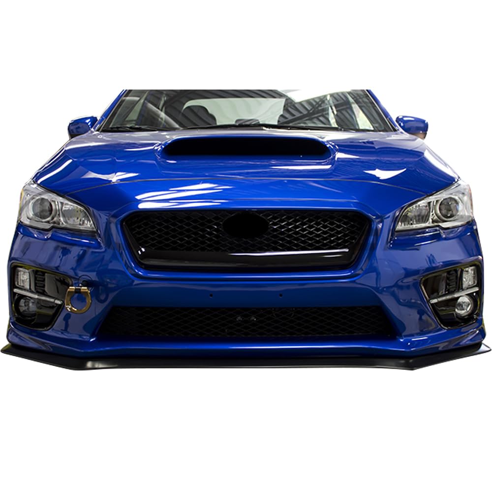 Front Bumper Lip Compatible with 2015-2017 Subaru WRX STI, HD Style Black PU Front Lip Finisher Under Chin Spoiler Add On by IKO