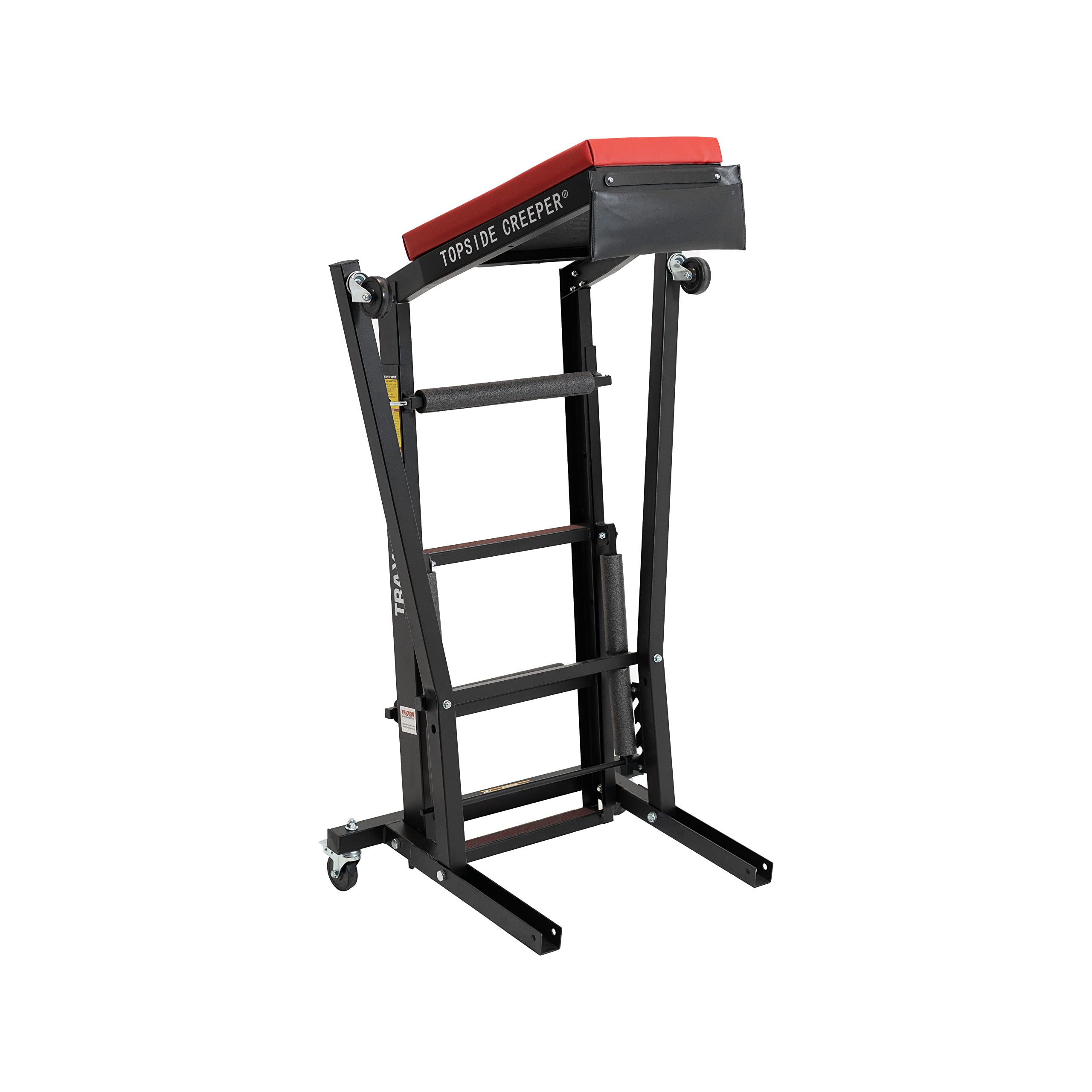 Traxion 3-100 Foldable Automotive Engine Creeper, Red & Black, Compact Design for Easy Storage