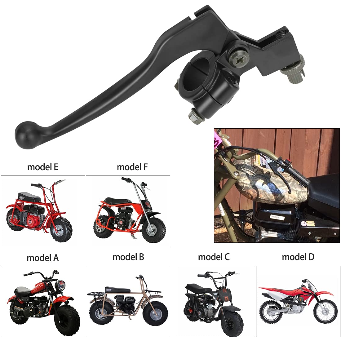 Fvrito Left Brake Handle Clutch Lever Perch For 196Cc 6.5Hp Coleman Ct200U Bt200X Trail 200 Ct200U-Ex Cc100X Baja Motovox Monste