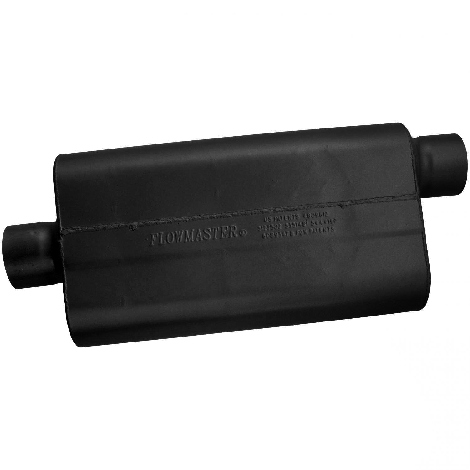 Flowmaster 943052 50 Series Delta Flow Chambered Muffler, Alloy Steel, Black