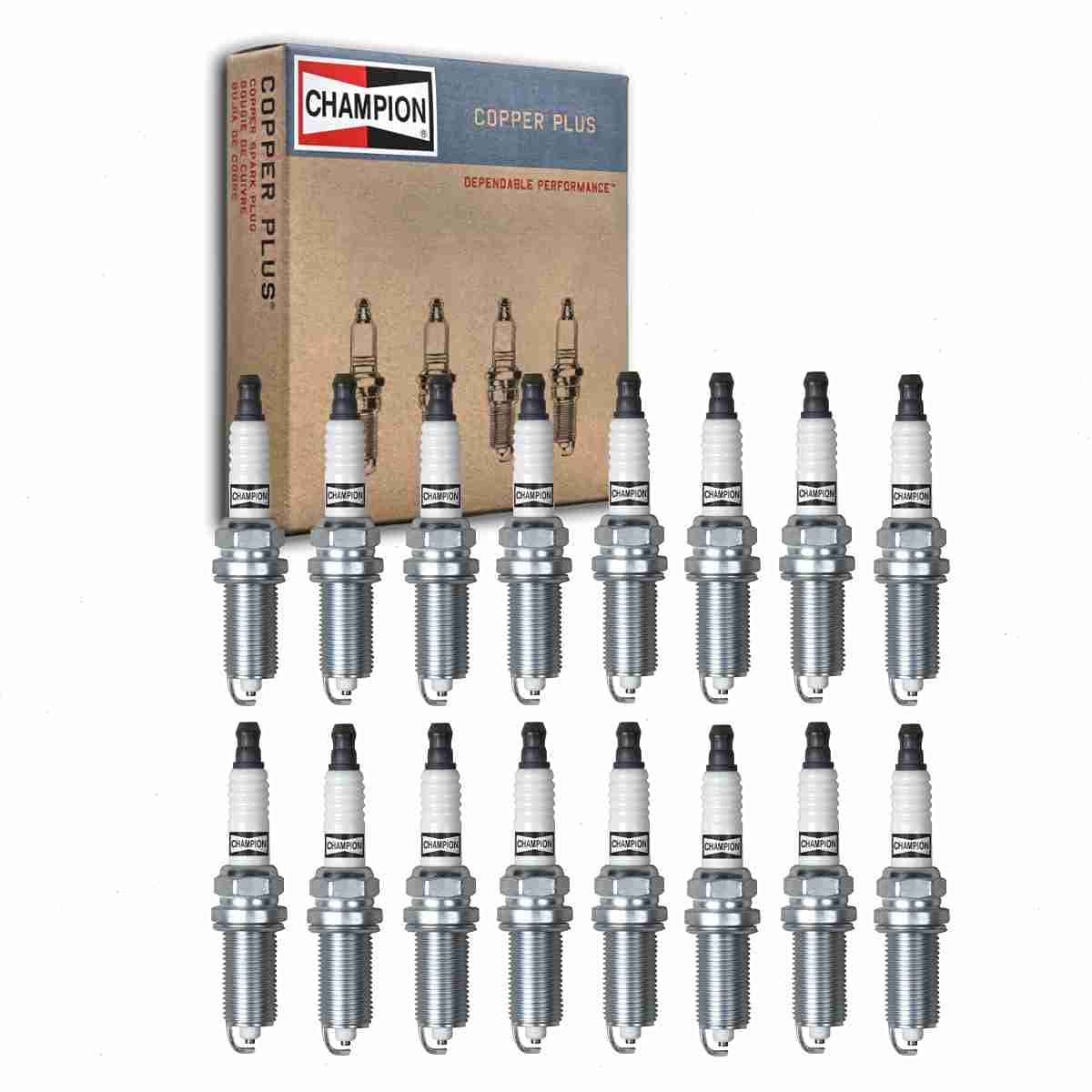 16 pc Champion Copper Plus Spark Plugs compatible with Ram 2500 5.7L 6.4L V8 2011-2019