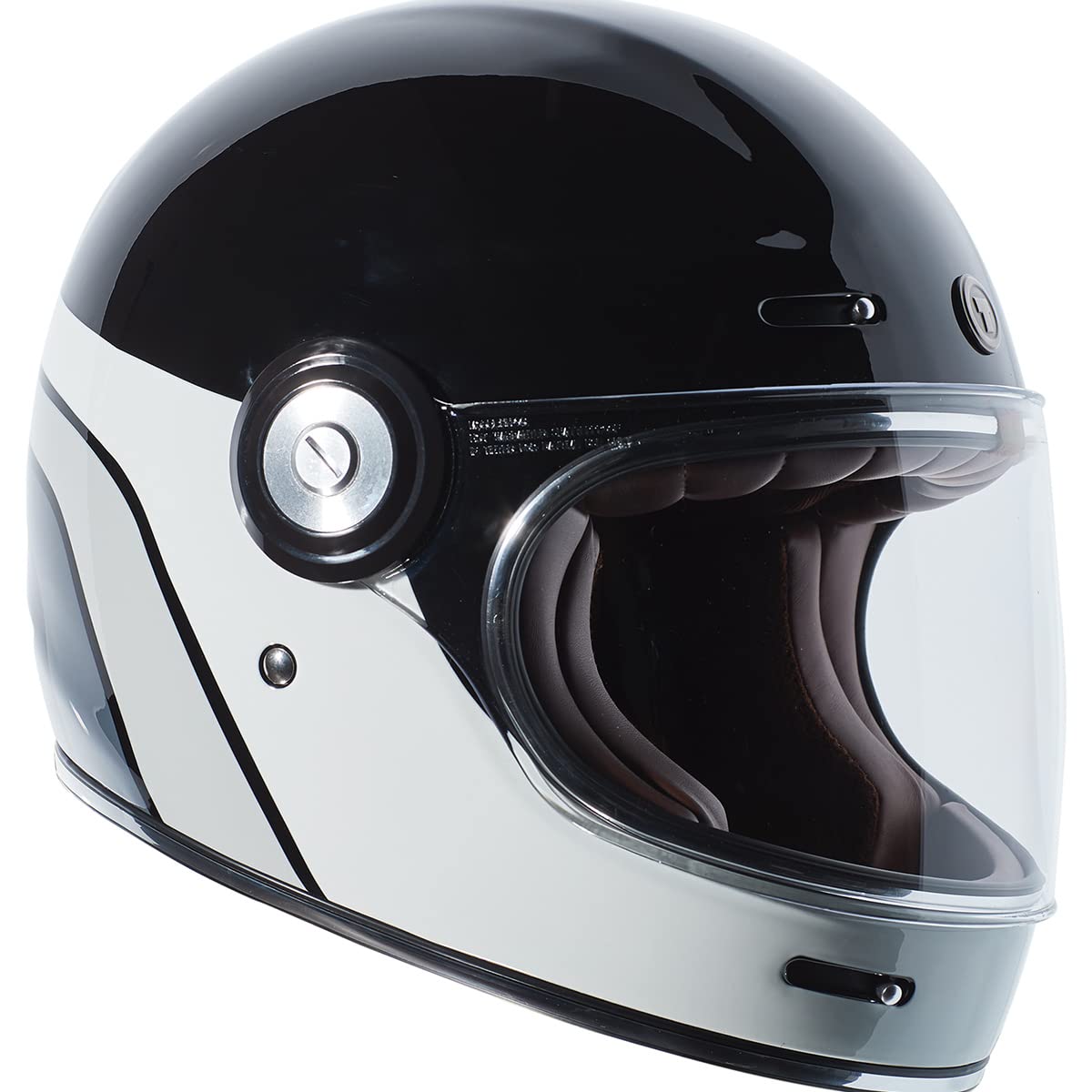 Torc T1 Unisex-Adult Retro Full-Face-Helmet-Style Motorcycle (Dreamliner Grey Gloss Black, Xx-Large)