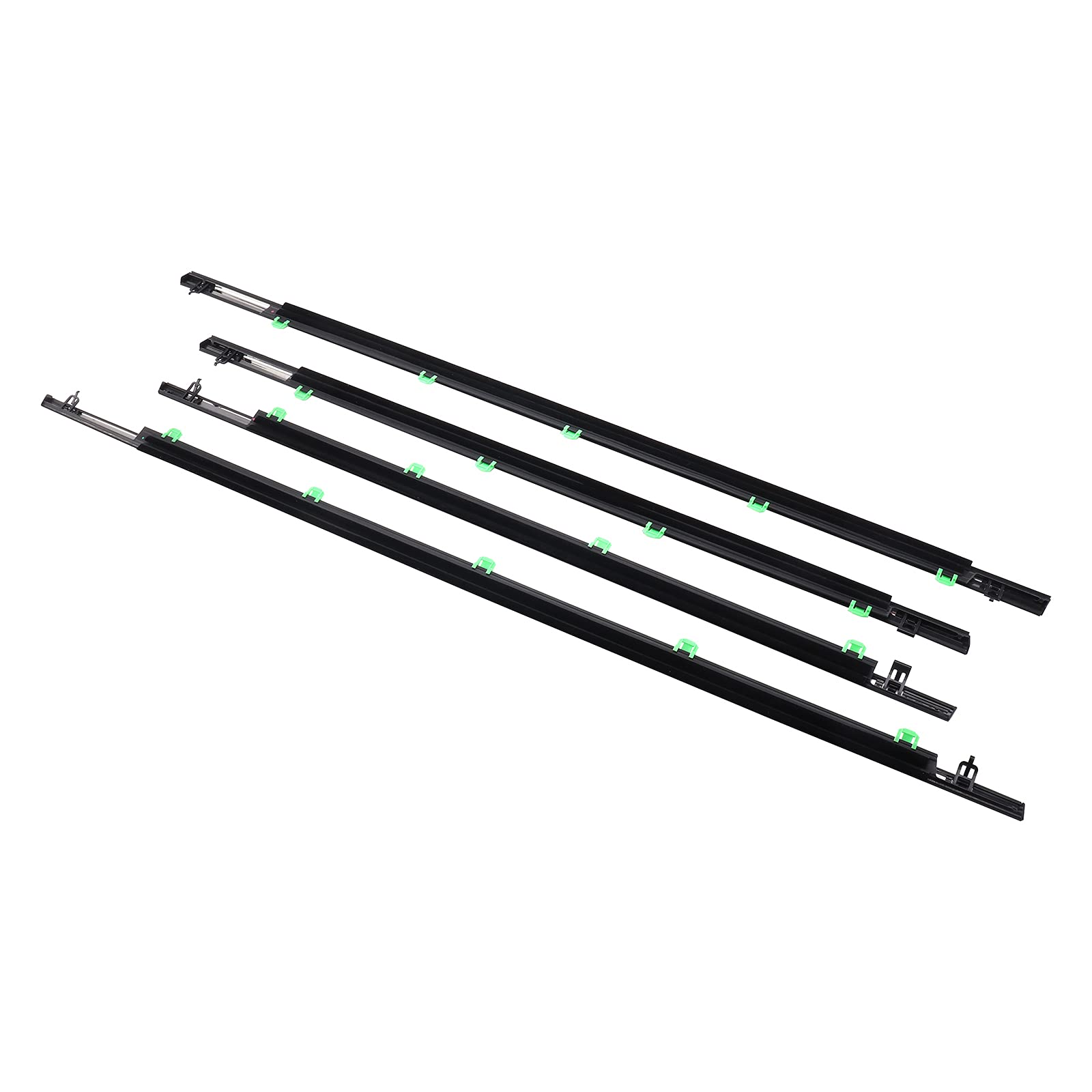MotorFansClub 4PCS Weatherstrip Window Sealing Fit for Honda CR-V CRV 2007 2008 2009 2010 2011 Car Window Sealing Strip Chrome D