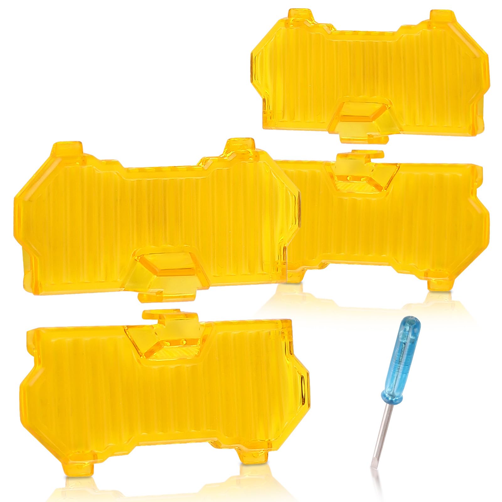 maXpeedingrods 3.5 Round Amber Light Covers 4PCS Off-Road Light Cover Amber Flood Beam Swappable Offroad Lights Cap PC Protectiv