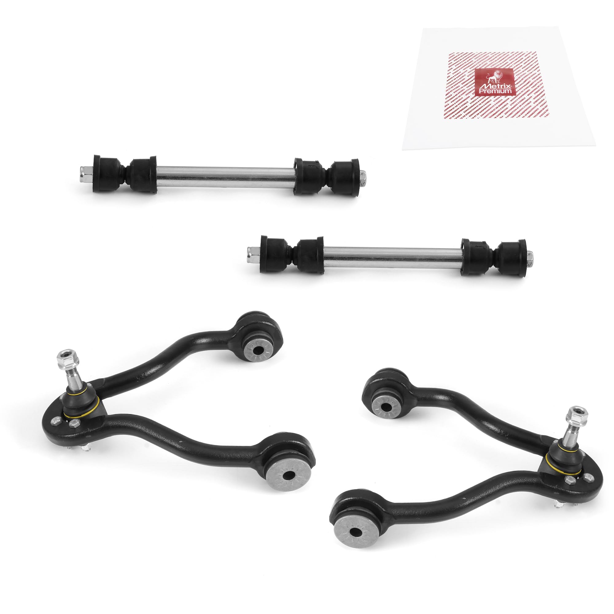 Metrix Premium Chassis Parts - 4 Pc Front Upper Control Arm & Front Sway Bar Stabilizer End Link Kit Fits 95-00 Chevrolet Tahoe