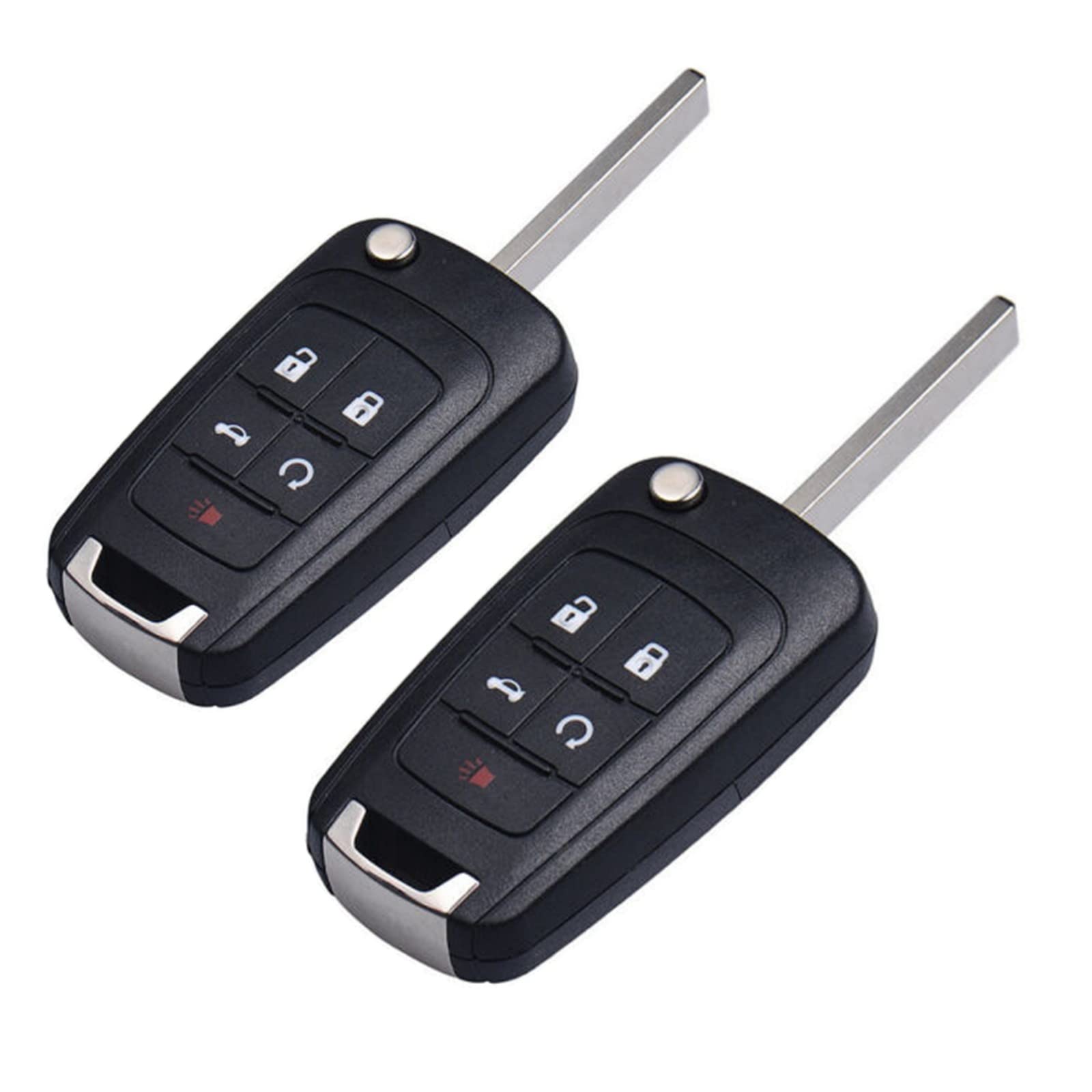 CAUORMOTE 2 Pack Key Fob Shell Case - OHT01060512, 5 Button, ABS, Chevy/GMC Compatible, 315MHZ, Black