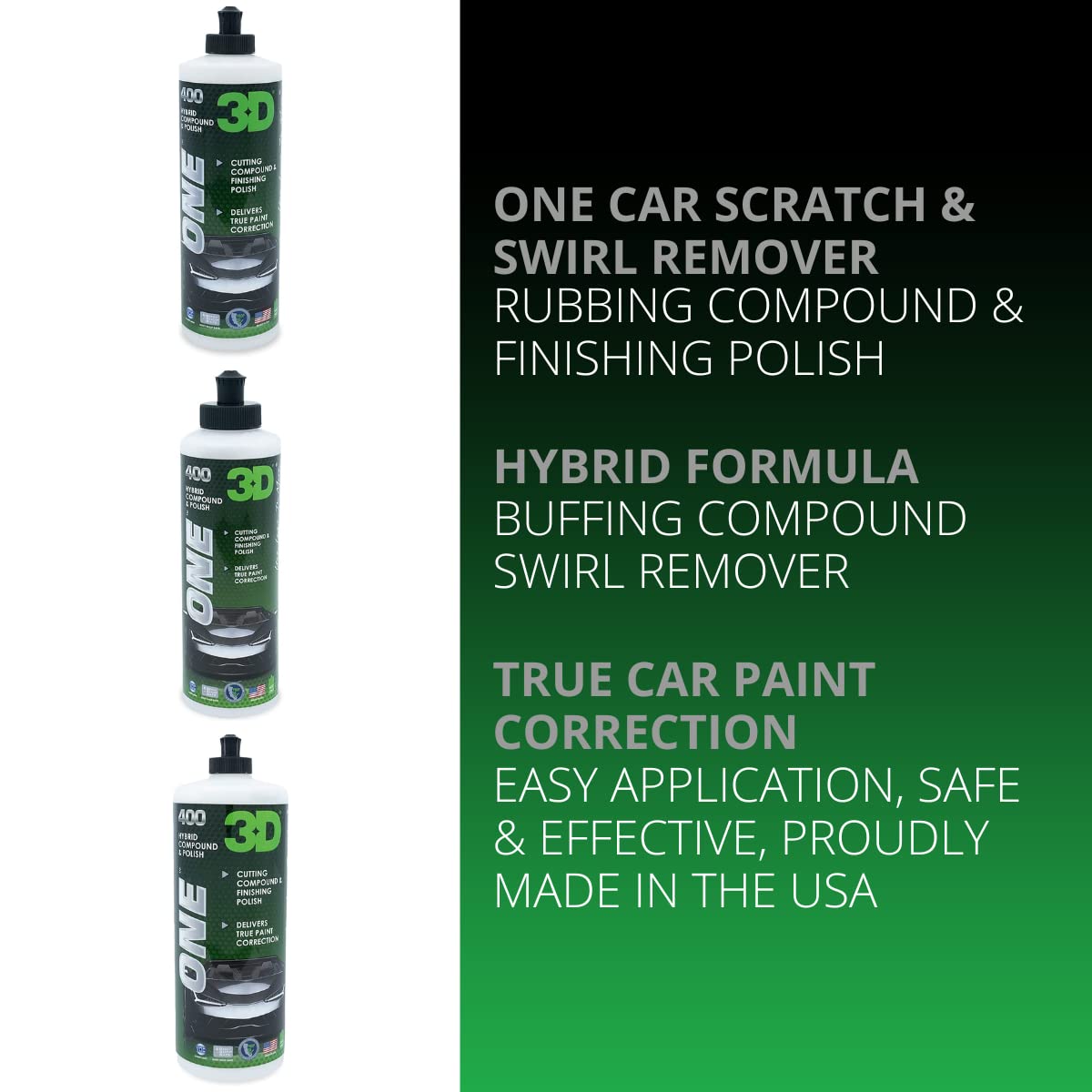 3D 3D One Car Scratch & Swirl Remover - Rubbing Compound & Polish - 8oz - Ceramic