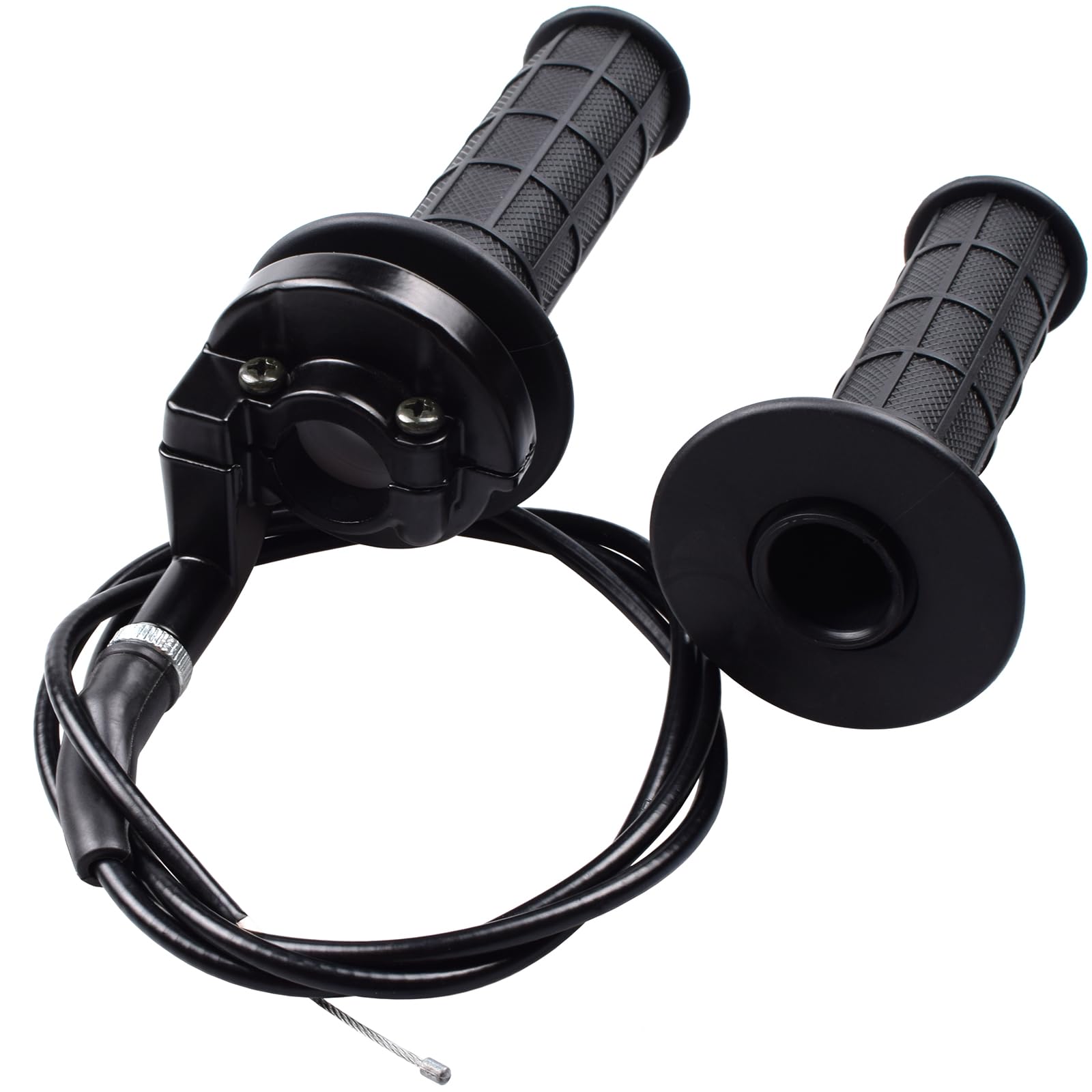 Riyitauto 7/8'' 22mm Twist Throttle Accelerator Handle Grips and 36 inches Long Cable Set fit for Yamaha SSR Coolster Roketa SDG