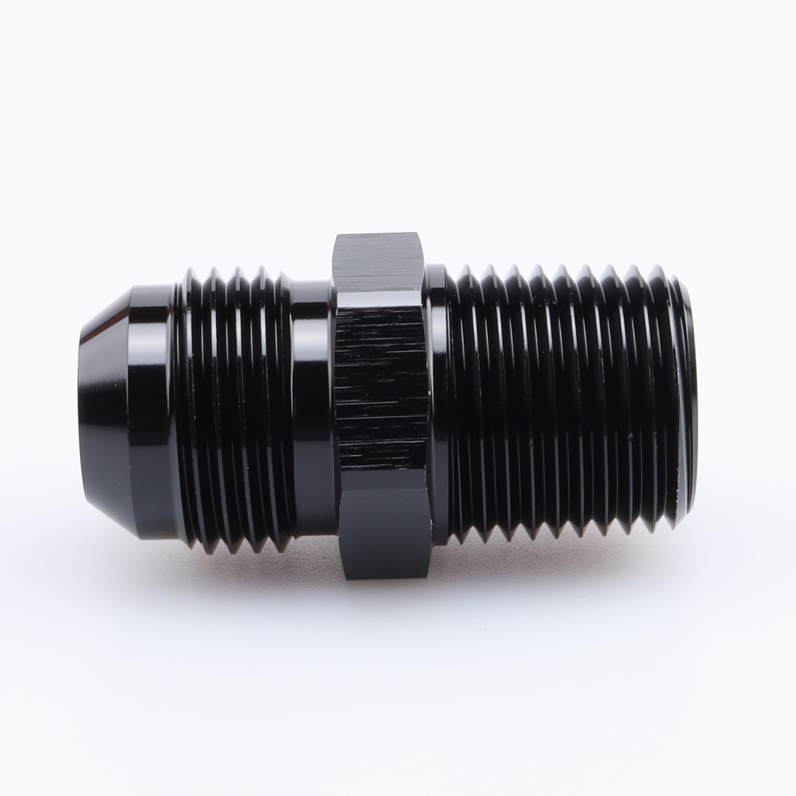 Ac Performance Male 3/4'' Npt To -10 An Flare Adapter Straight Aluminum Black
