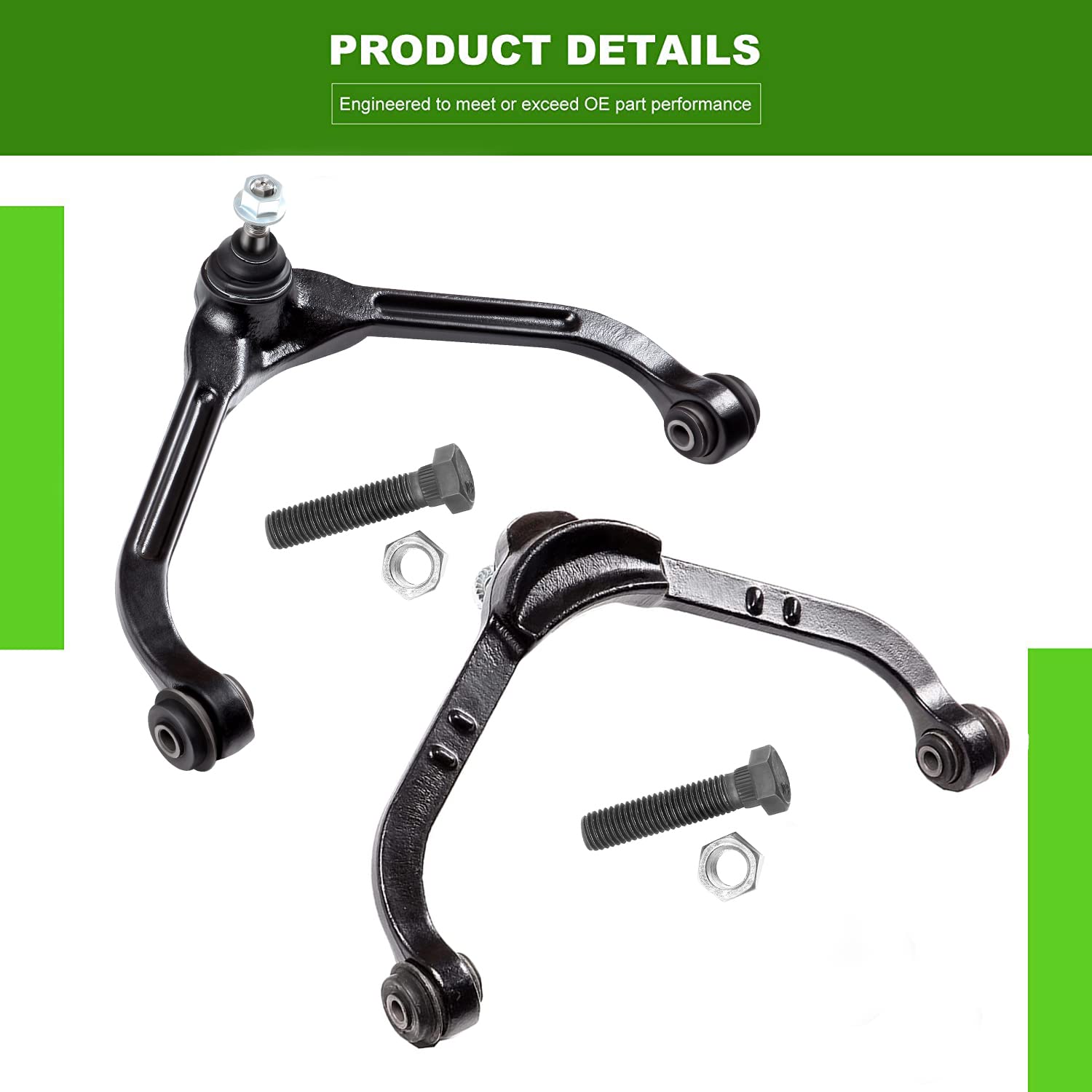 SCITOO - 8pc Set Suspension Kit Front Upper Control Arm with Ball Joint Fit 2002-2005 For Jeep Liberty 2.4L 2.8L 3.7L Lower Ball