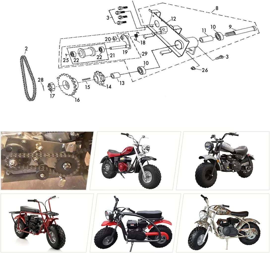 YOXUFA 420 Chain Master Link Connector Link for Coleman Mini Bike CT200U CT200U-EX BT200X Baja Warrior Massimo MB200 XR CRF50 SS