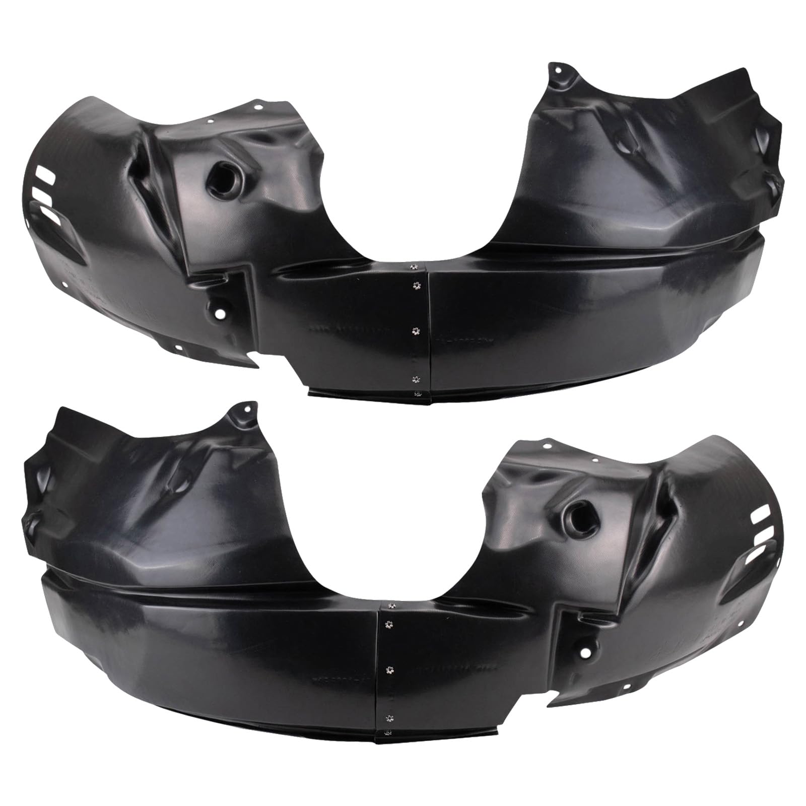 Trq Inner Fender Liner Set Compatible With 2011-2013 Ford Fiesta Fo1248153 Fo1249153