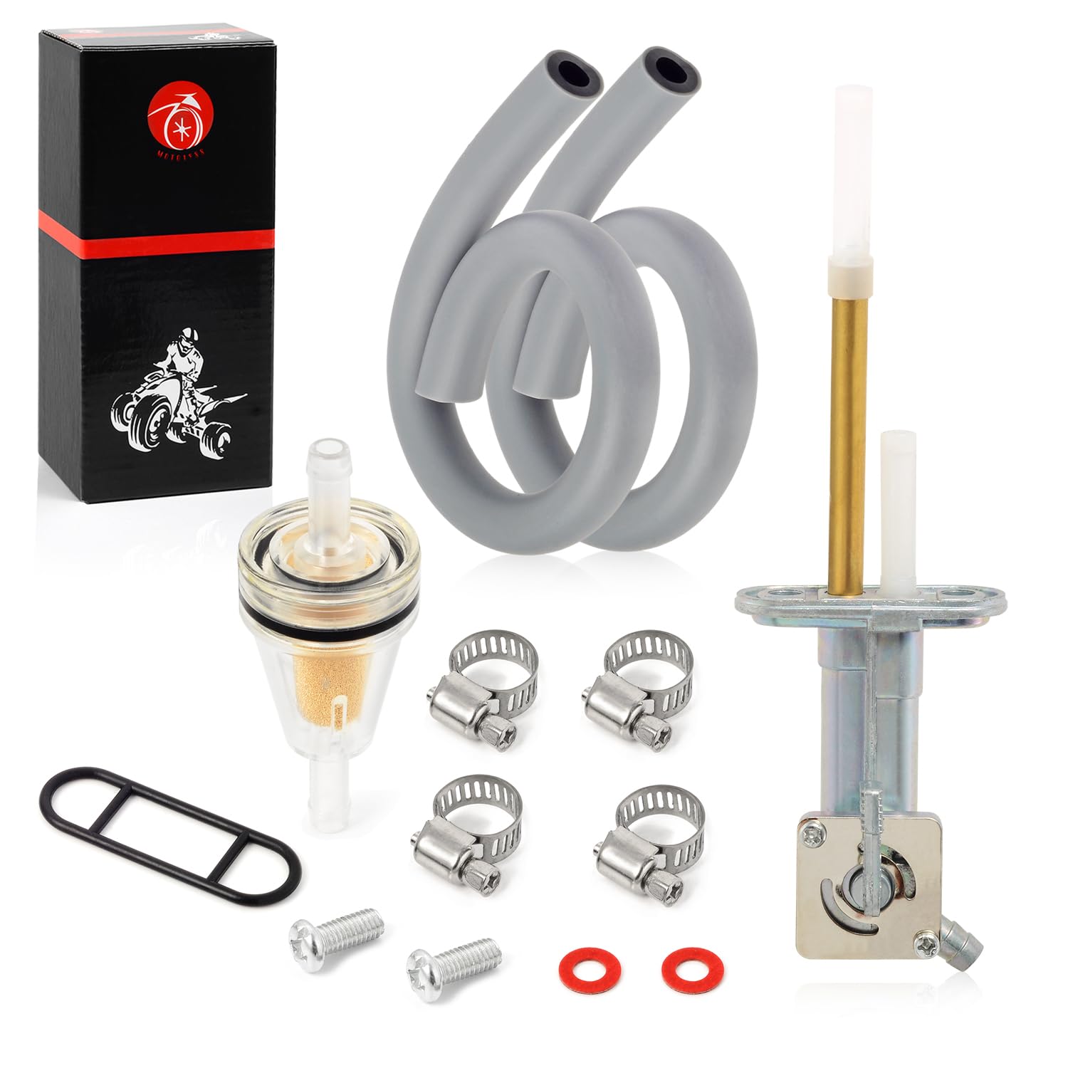 Fuel Valve Petcock kit For Kawasaki Bayou 220 KLF220 1988-2002 Bayou 300 KLF300-B 1986-2004