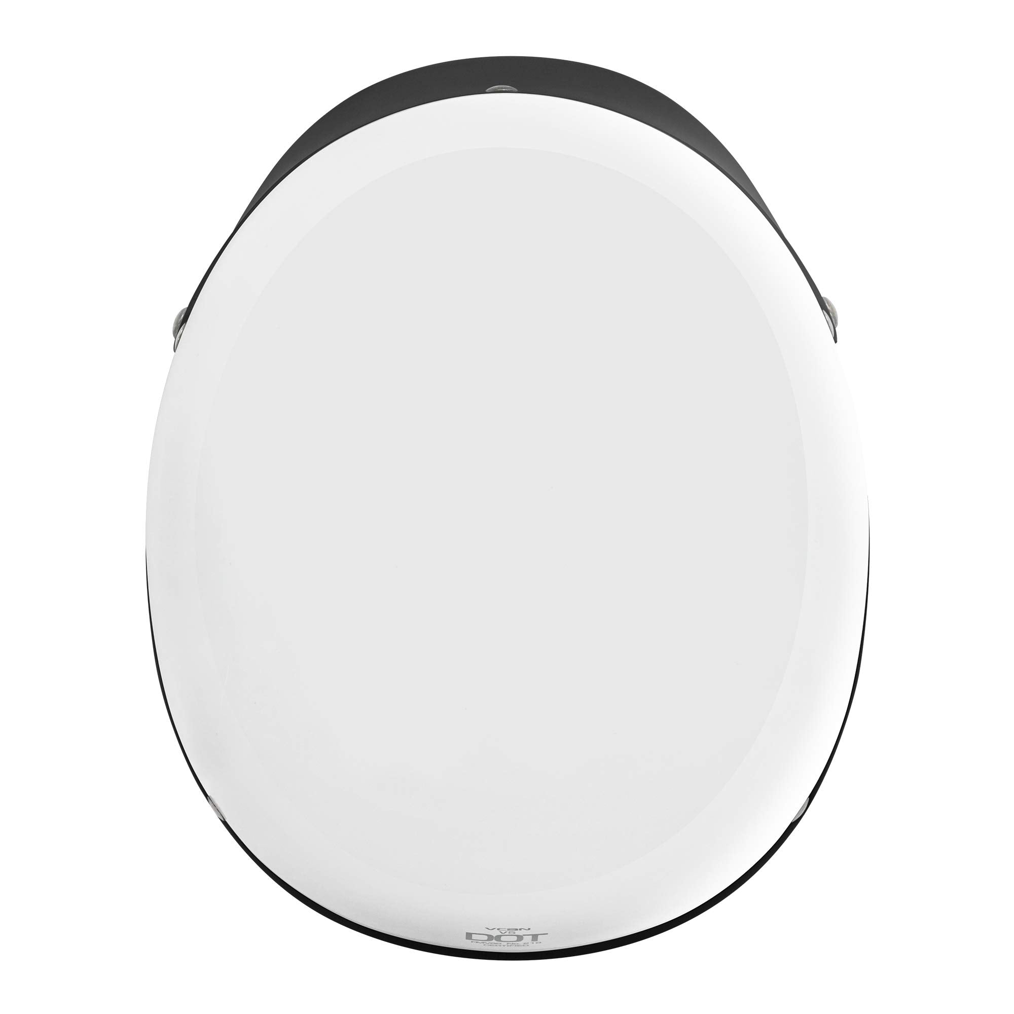 Vcan Cruiser Gloss White Motorcycle Half Helmet (Large)