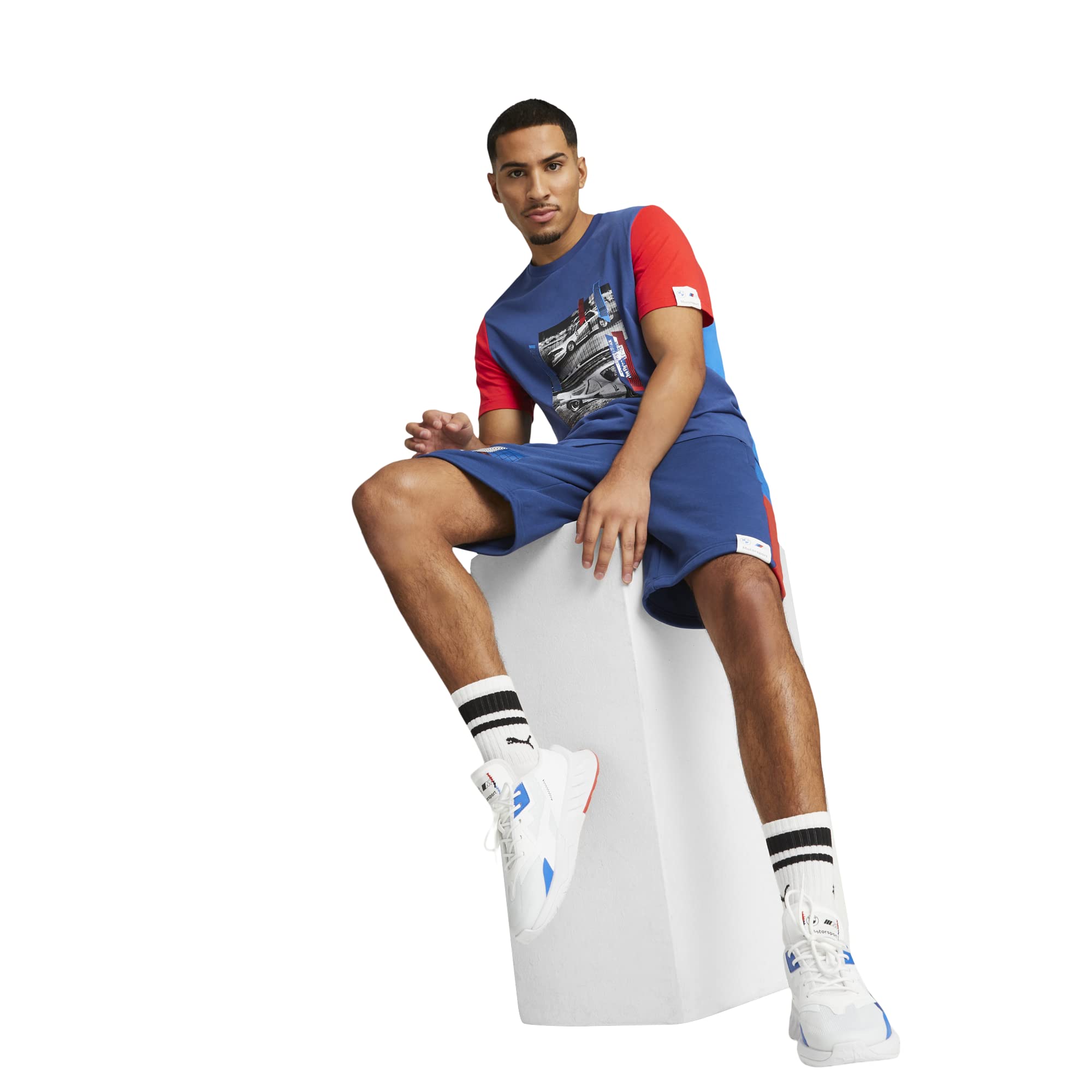 PUMA Men's Standard BMW M Motorsport Graphic Tee, Pro Blue-M Color 23, Medium