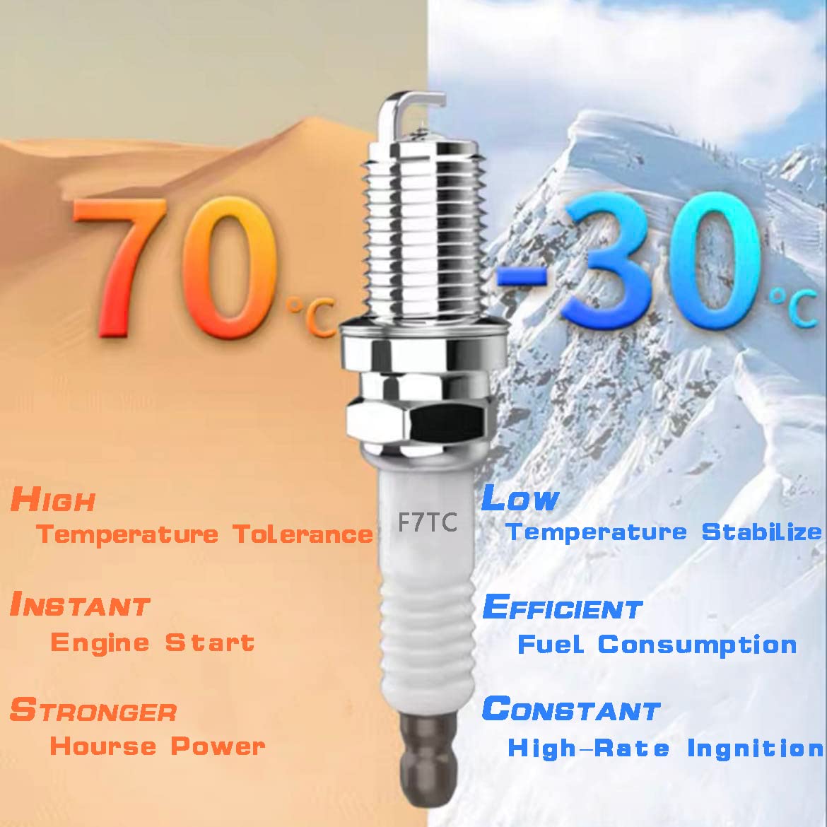 JMCHstore Racing Spark Plug For Coleman CT200U BT200X, Predator 212cc, Baja MB165 MB200 Doodlebug Mini Bike, Honda 4HP-13HP Engi