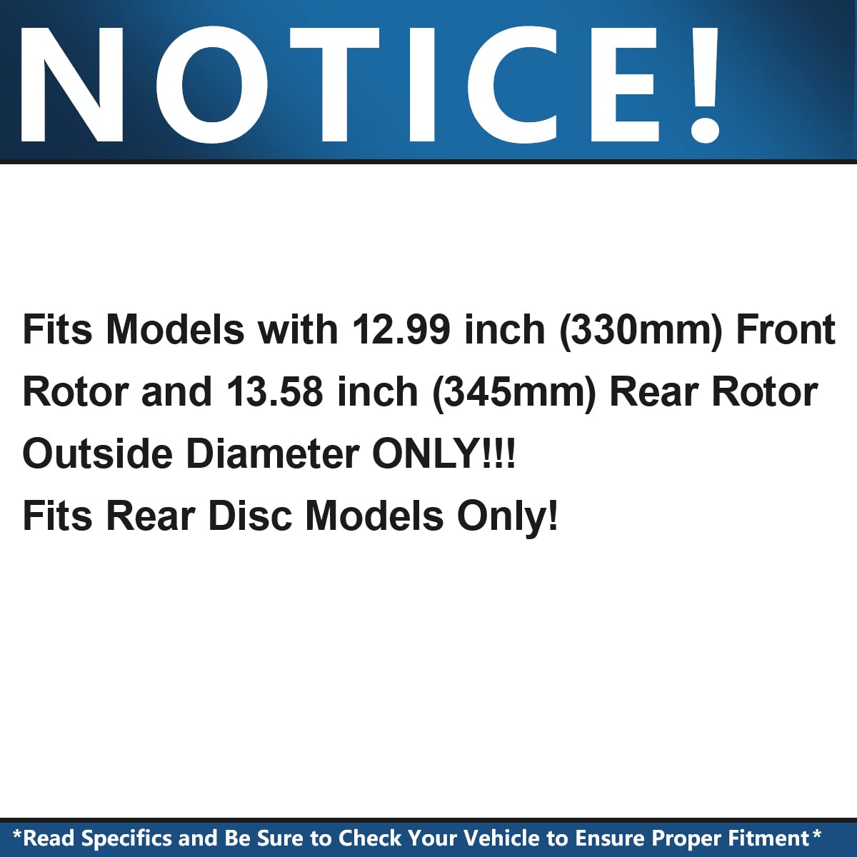 Detroit Axle - Brake Kit For Gmc Chevy Silverado Sierra Suburban Yukon Xl 1500 Escalade Esv Ext Tahoe 12.99'' Inch Front & 13.58
