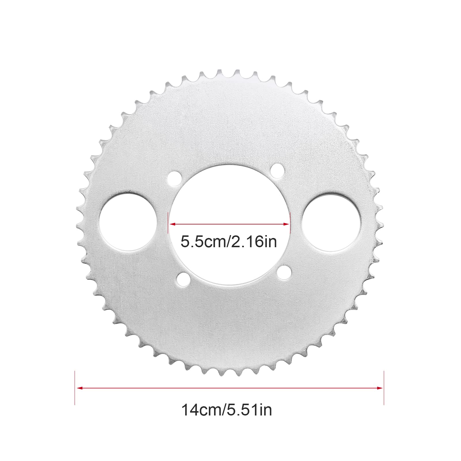 DUZFOREI T8F 54T Tooth Rear Sprocket with T8F 116 Links Chain and Master Link for 47cc 49cc 2-Stroke Engine Motor Chinese Kids M