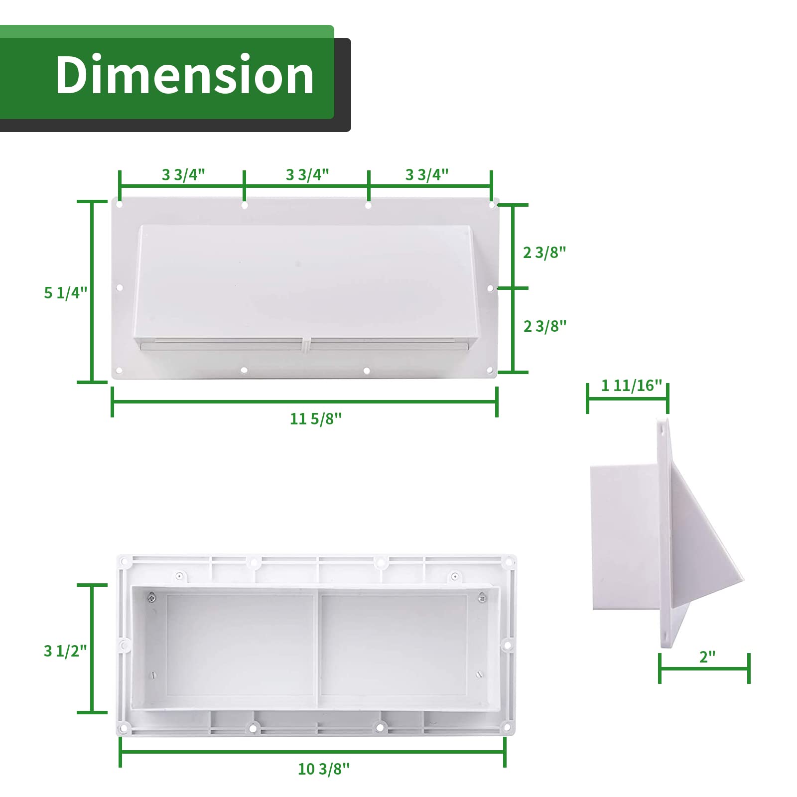 Rvguard Rv Range Hood Exhaust Vent Cover White For Motorhome Trailer (Include 10Pcs Screws)