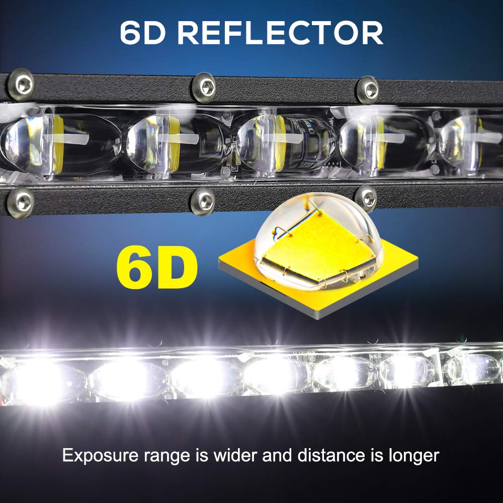 Co Light Led Light Bar Single 50 Inch Slim Single Row Lightbar Driving Combo Beam Off Road Work Lights With Mounting Brackets &