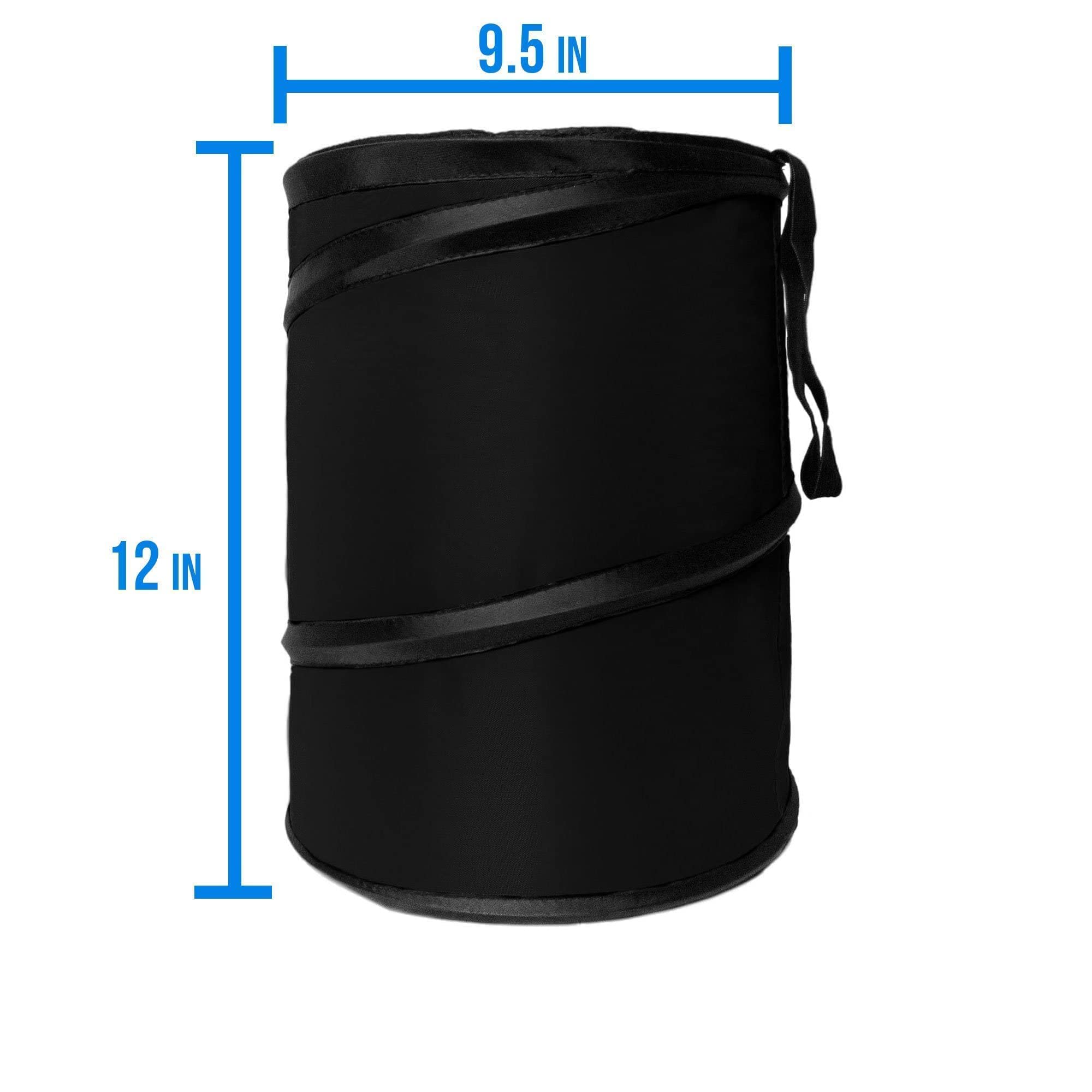 Fh Group Automotive Waterproof Portable Collapsible Large Trash Can Garbage Container Fits Most Cars,Polyethylene,Suvs, And Truc