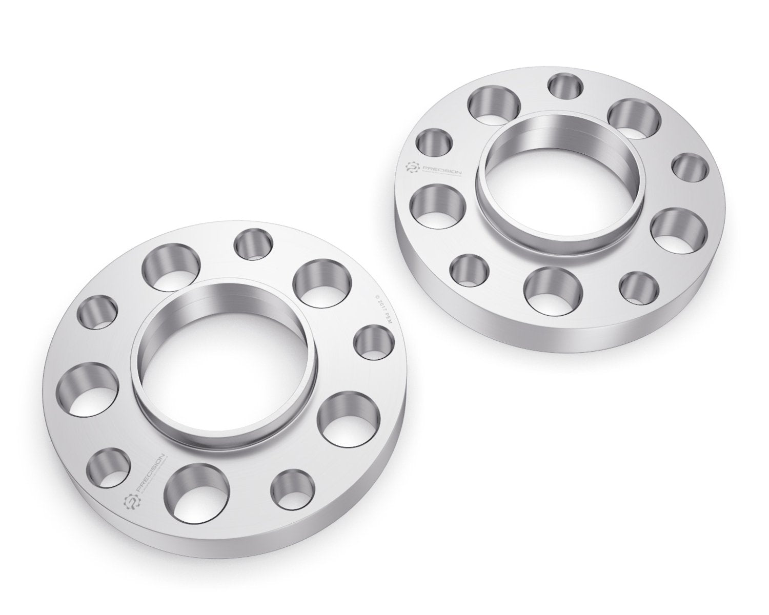 Stancemagic - 15Mm Hubcentric 5X130 Wheel Spacers (71.6Mm Bore, With Lip) Compatible With Porsche Boxster 911 Carrera Cayman Cayenne Panarema Taycan - 2Pcs, Silver