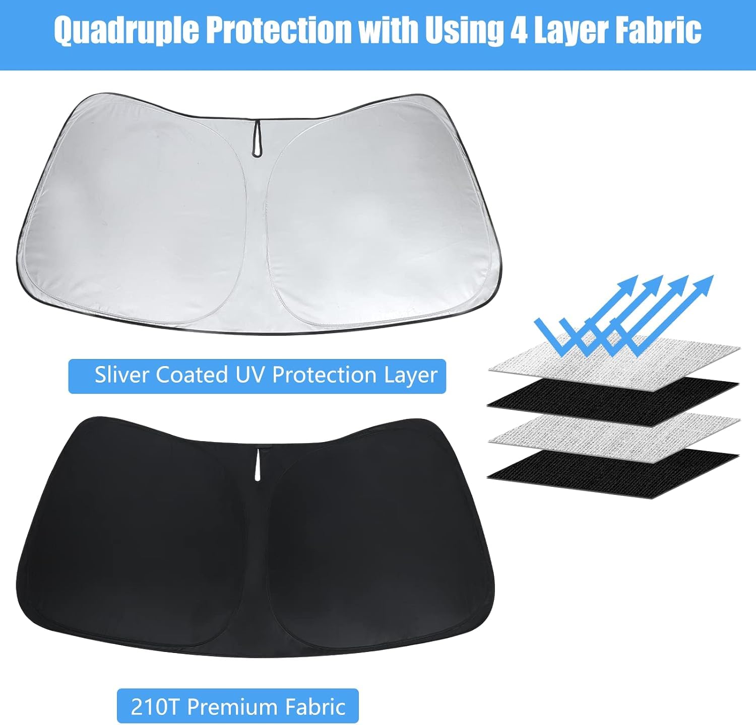 Windshield Sun Shade For Kia K5 2021-2025, Custom Fit Front Window Sunshade Gt/Gt-Line/Sedan Sun Protector & Heat Blocker Car Ac