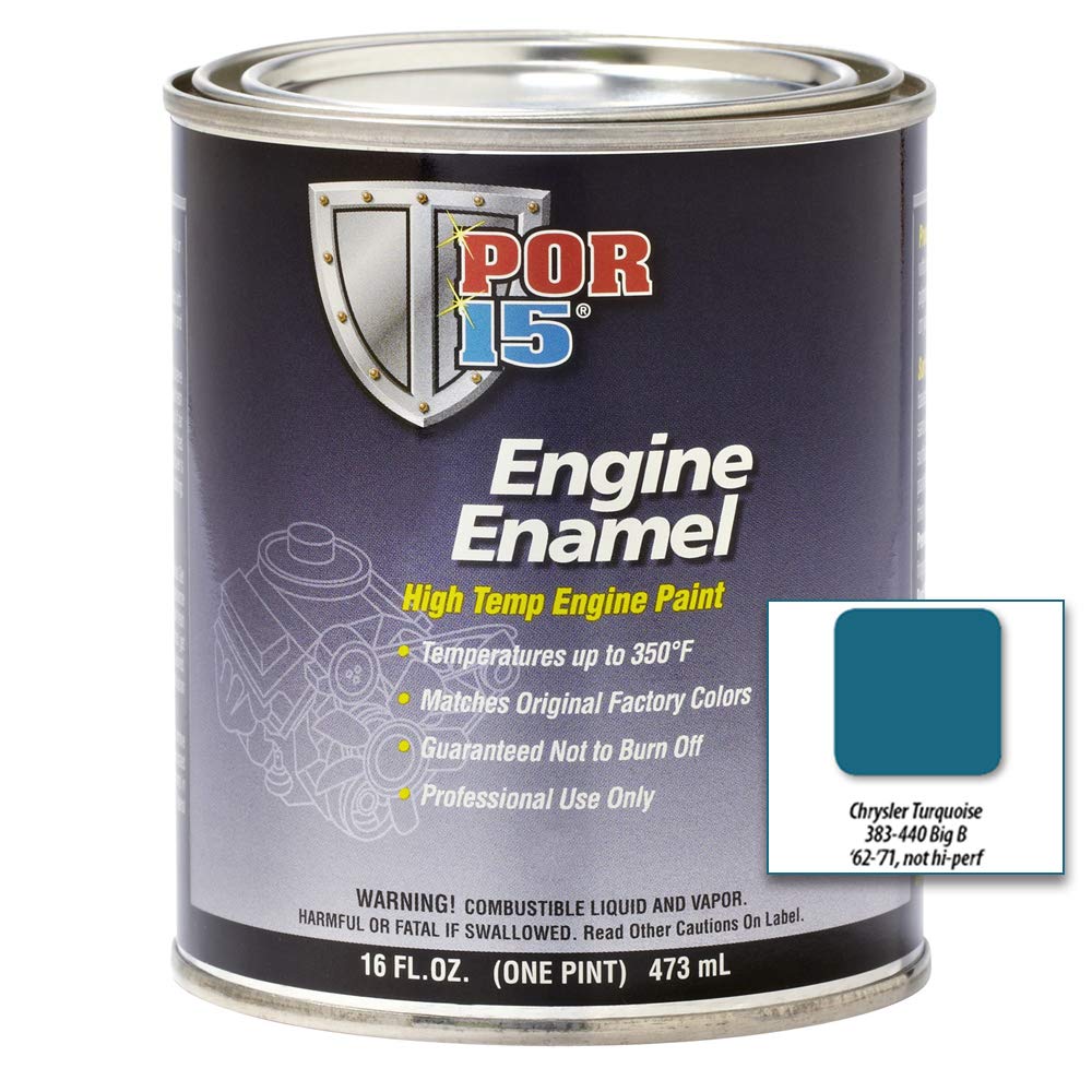 Por-15 Chrysler Turquoise Engine Enamel - 1 Pt. - High Temp Engine Paint