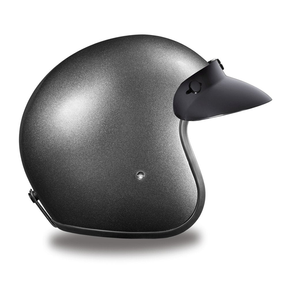 Daytona Helmets 3/4 Open Face Motorcycle Helmet - Dot Approved [Gun Metal Grey Metallic] [Xl]