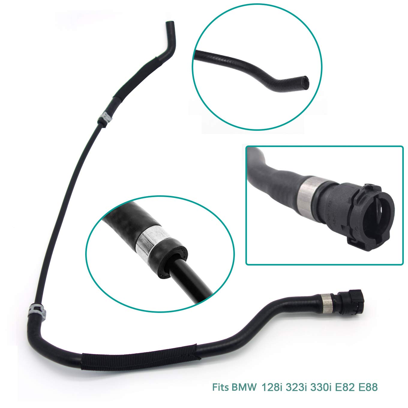 Koxuyim Expansion Tank for BMW 128i, 323i, 325i, 328i - Black, Replaces 17127618510, 17127565093