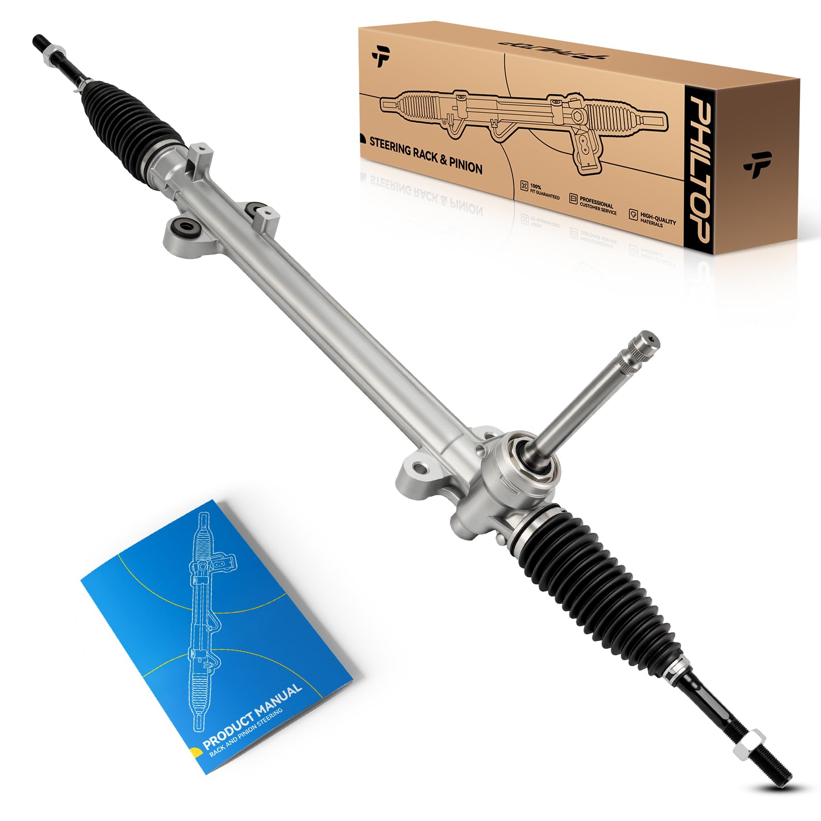 PHILTOP Electronic Power Steering Rack and Pinion Compatible with Hyundai Santa Fe 2013-2018 3.3L, Santa Fe XL 2013-2018 3.3L, R
