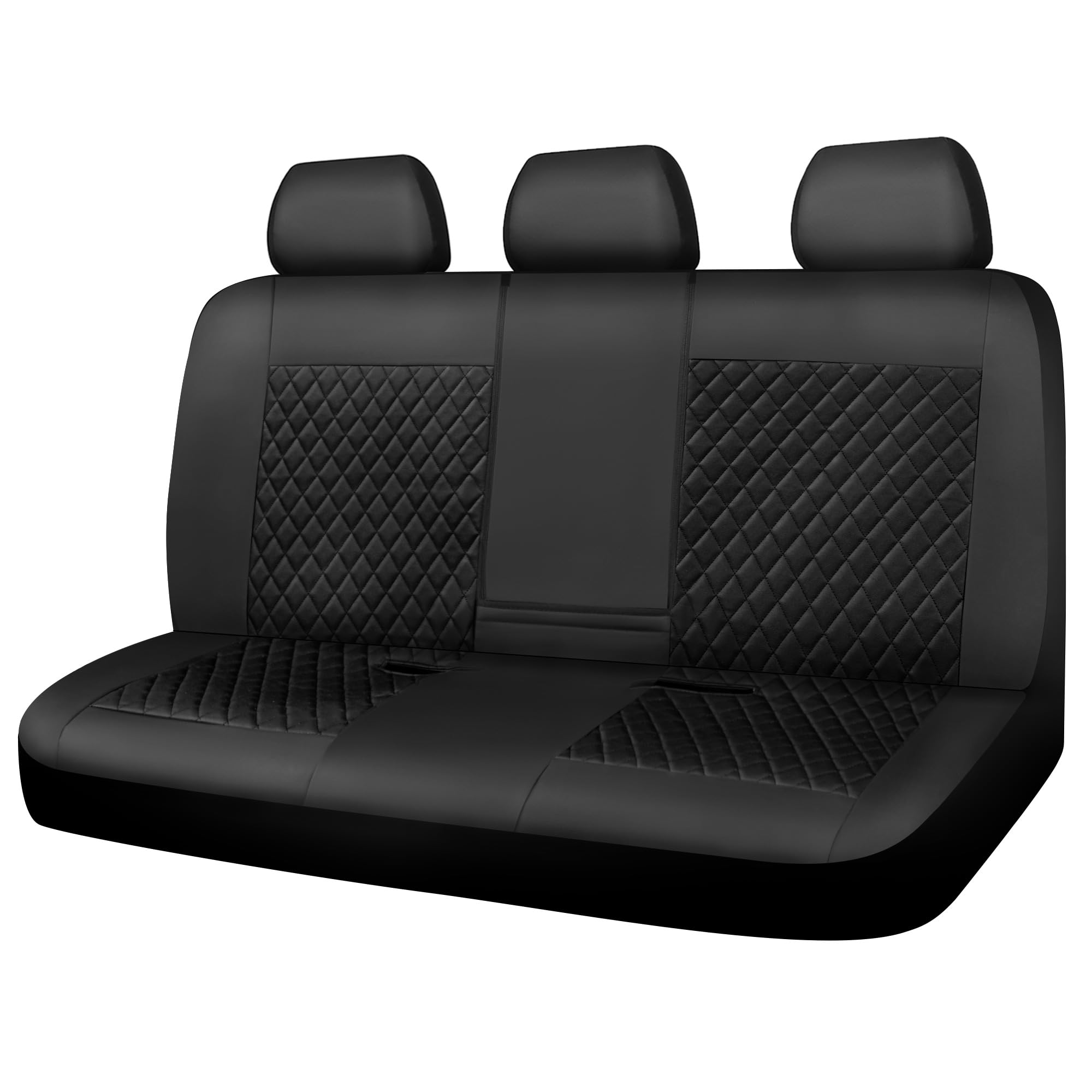 Car Pass Faux Leather Back Seat Cover, Universal Quilting Waterproof Bench Rear Seat Cover Universal Car Seat Cover Fit 95% Auto