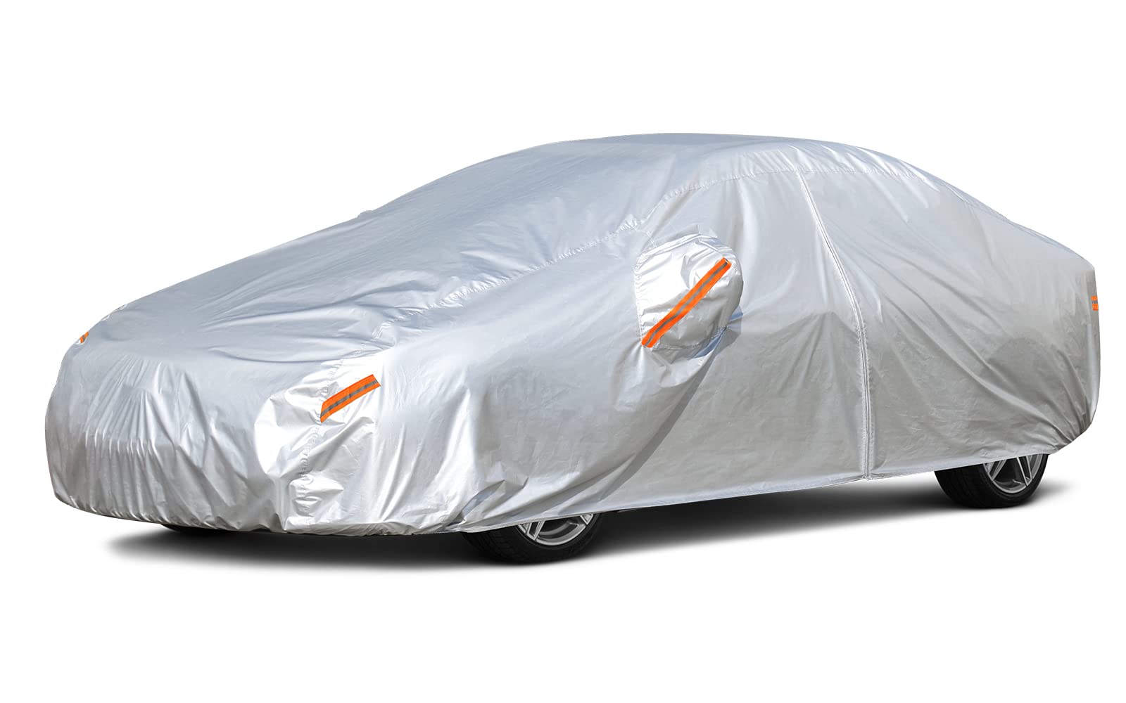 Kayme Car Covers for Automobiles Waterproof All Weather Sun Uv Rain Protection with Zipper Mirror Pocket Fit Sedan (186 to 193 I