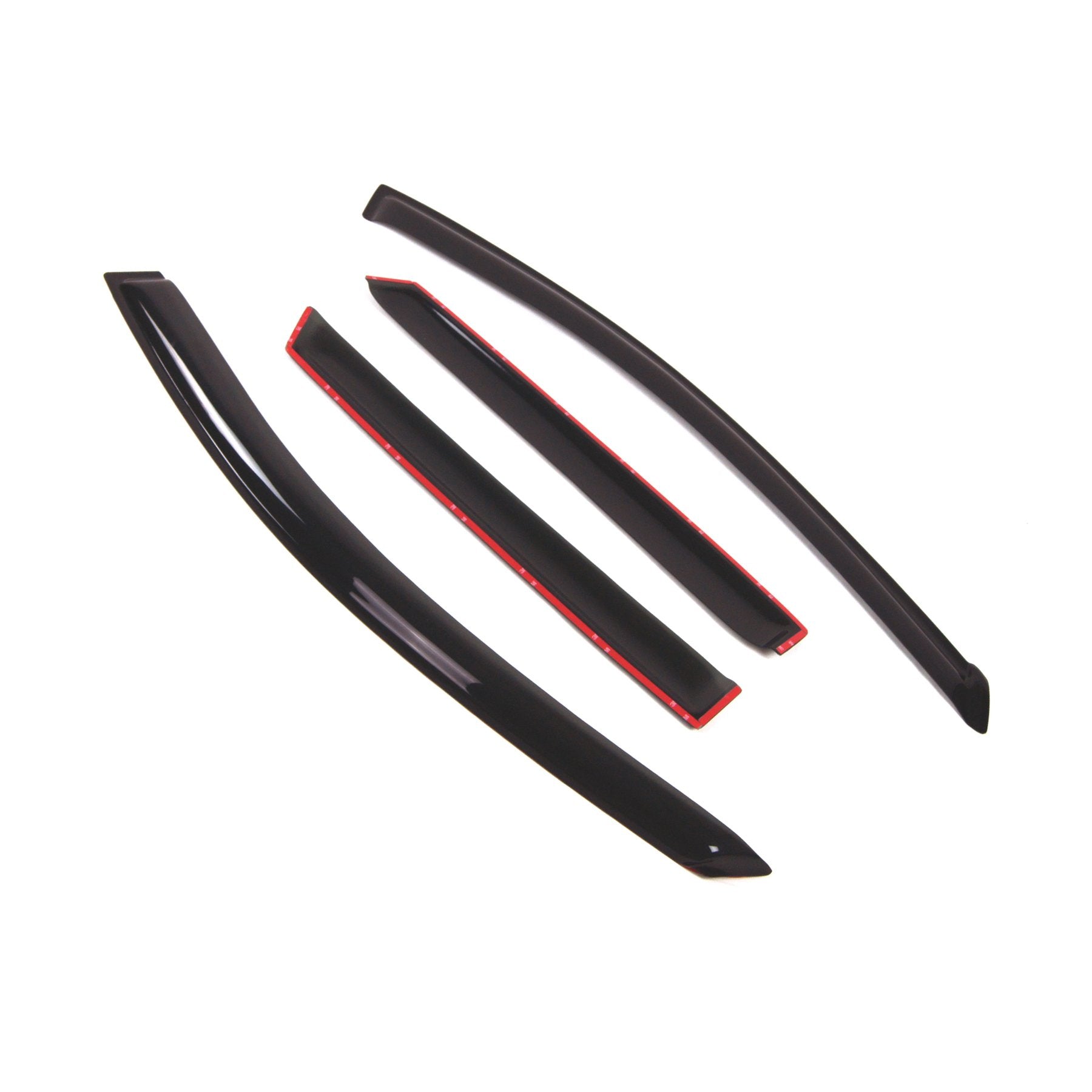 Tuningpros Wd2-353 Dark Smoke 4 Pcs Set Window Visor (Outside Mount) Deflector Rain Guard Compatible With 2009-2013 Nissan Rogue
