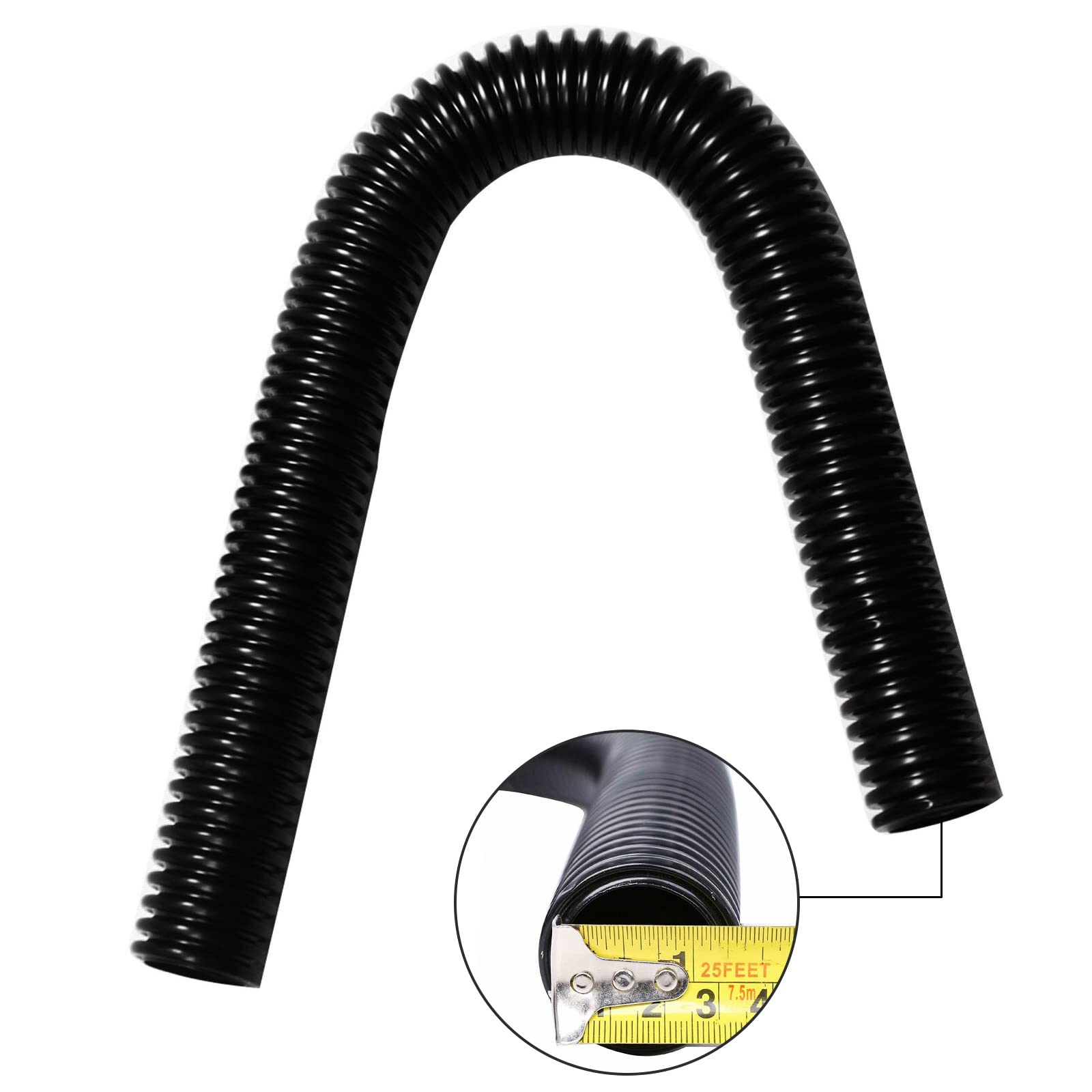 BLACKHORSE-RACING 44 Black Chrome Flexible Stainless Steel Heated Hose Kit Chrome Caps