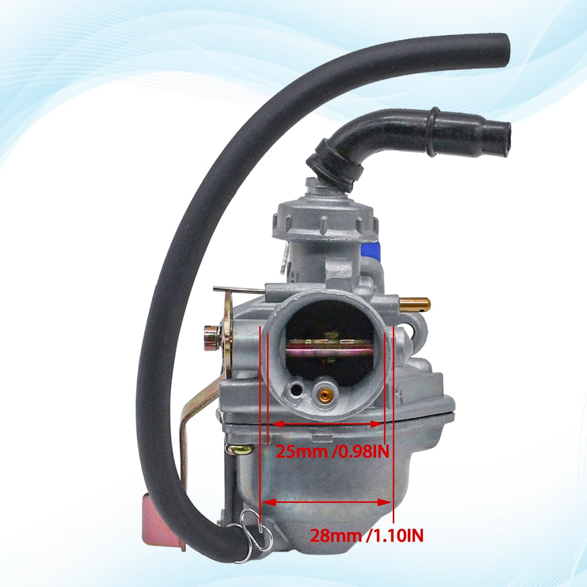 JDLLONG Carburetor for Honda NC50 Express 38mm ED-1CB71 with Air Filter & Fuel Tank Cock Switch Petcock