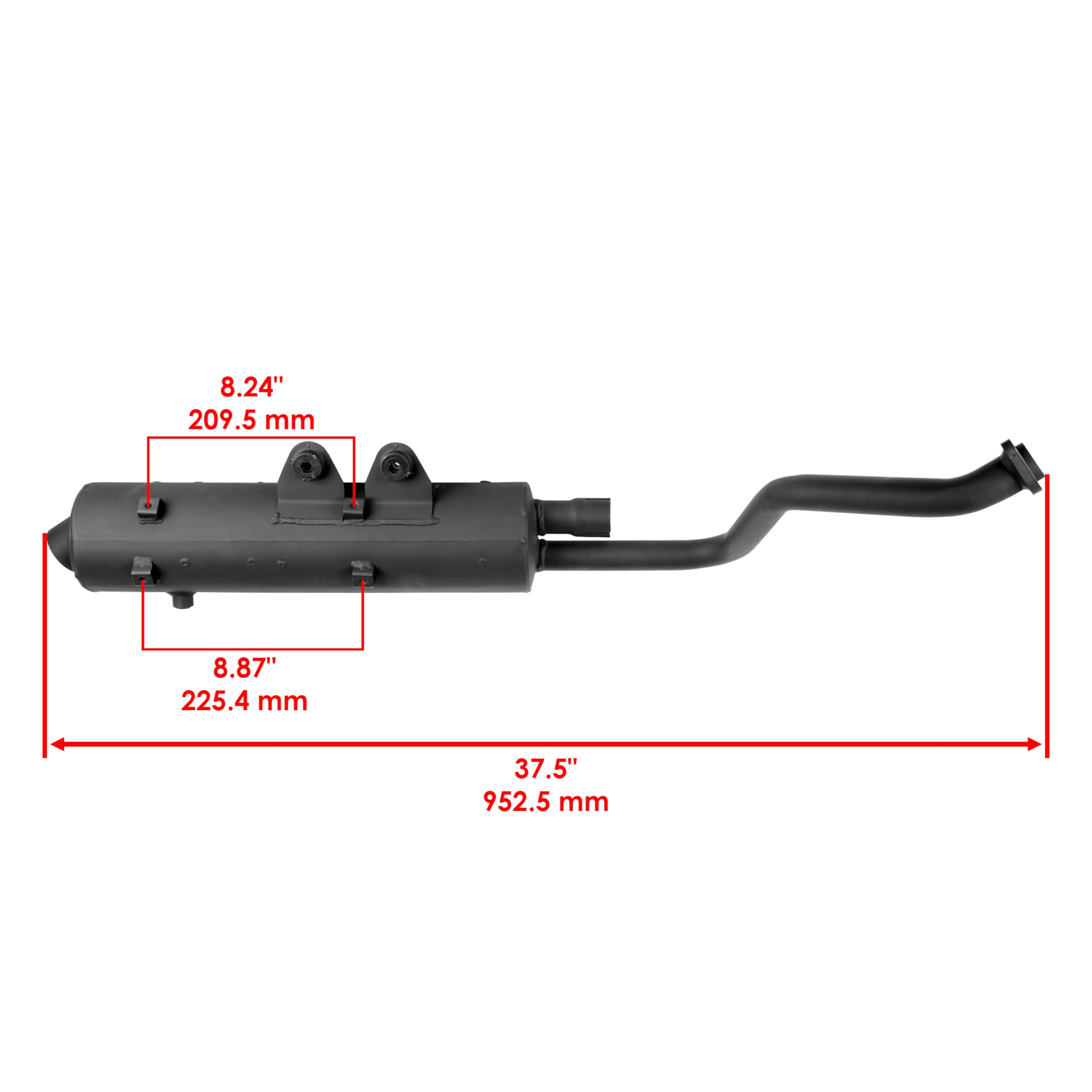 Caltric Muffler with Gasket for Kawasaki Prairie 700 KVF700 2004-2006 4X4
