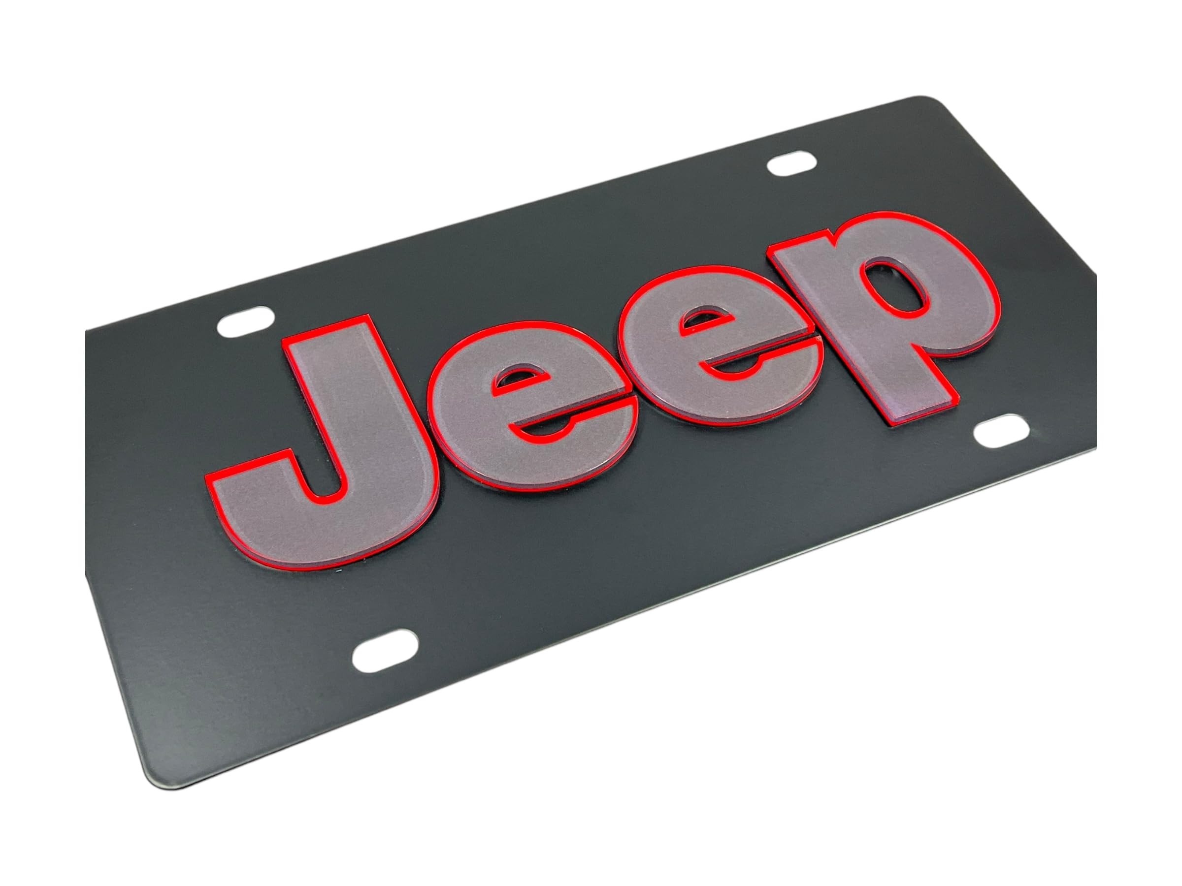 Eurosport Daytona- Compatible With -, Jeep Word - Carbon Steel License Plate