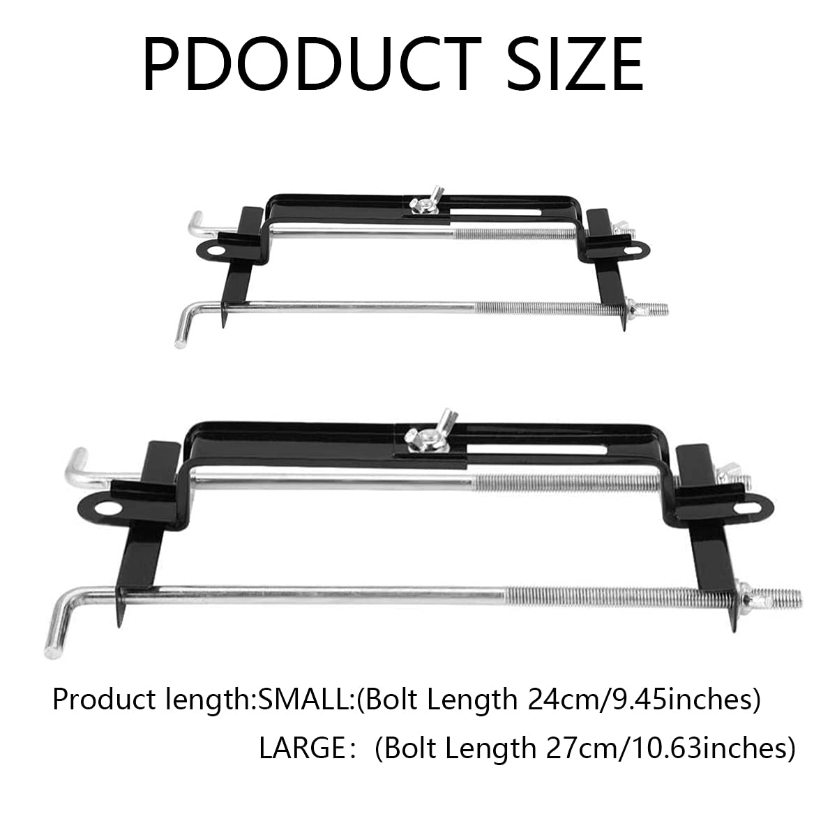 Adjustable Battery Hold Down, Universal Battery Adjustable Crossbar with L Bolt Battery Tie Down Holder for Cars SUVs (Bolt Leng