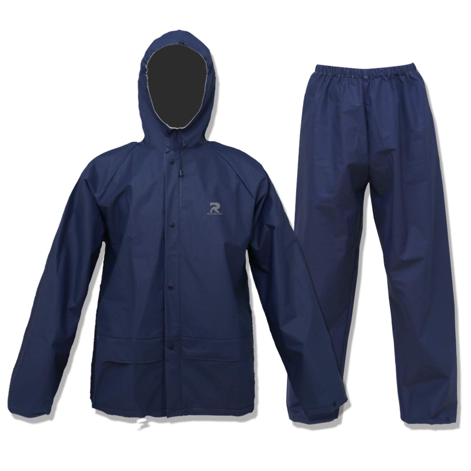 Ultra-Lite Rain Coat With Pants For Men Women Waterproof Rain Suit For All Sports(Navy,3Xl)