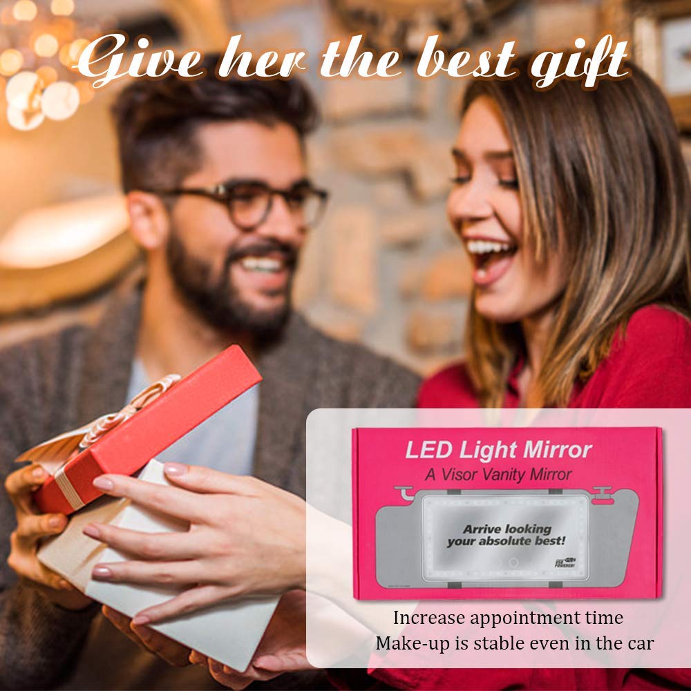 Car Visor Vanity Mirror Rechargeable With 3 Light Modes & 60 Leds For Car Truck Suv Rear View With Dimmable Touch Screen,Car Mir