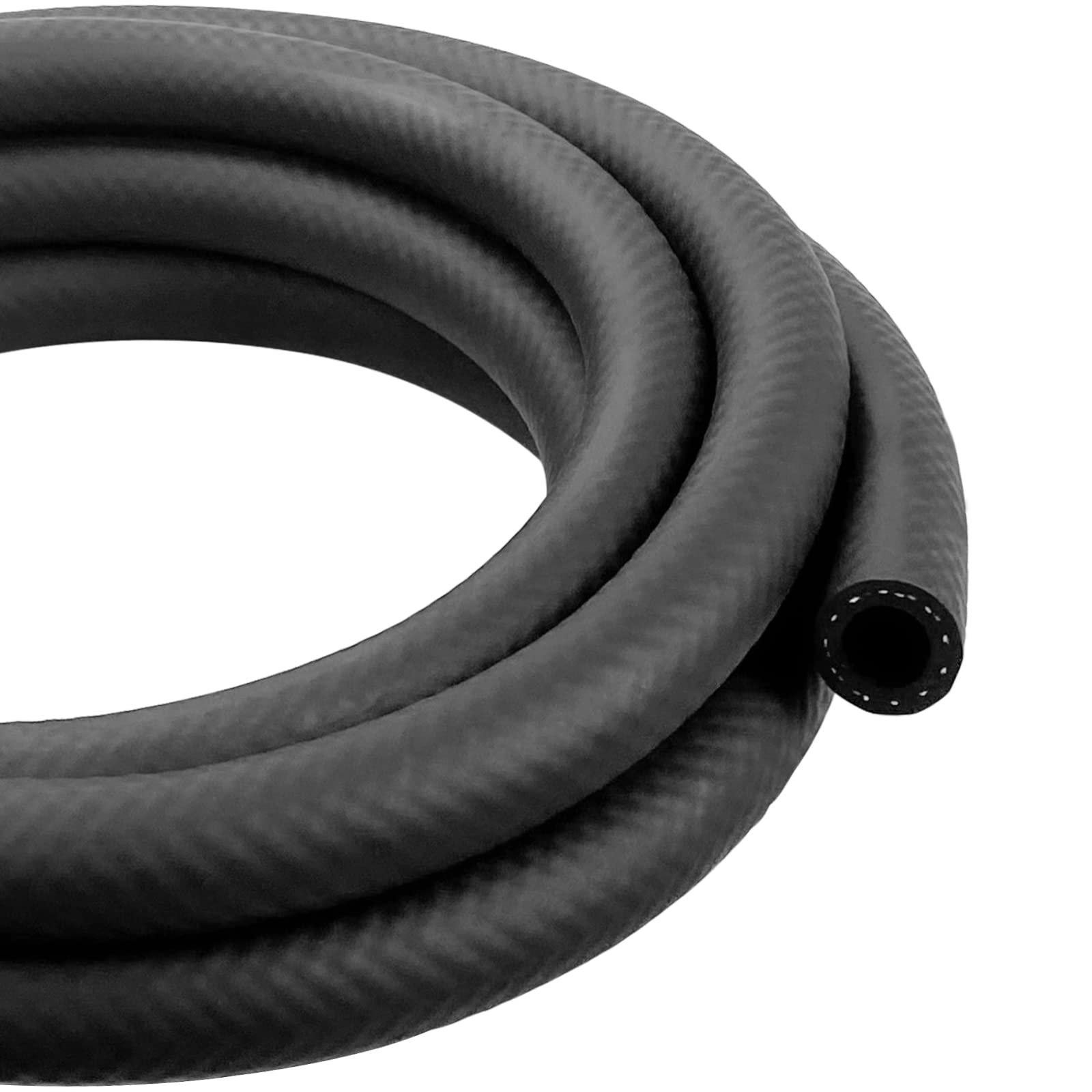 5/8 Inch Id Nbr Rubber Hose, Fuel Hose Line Transfer Hose For Small Engine Black 20 Feet