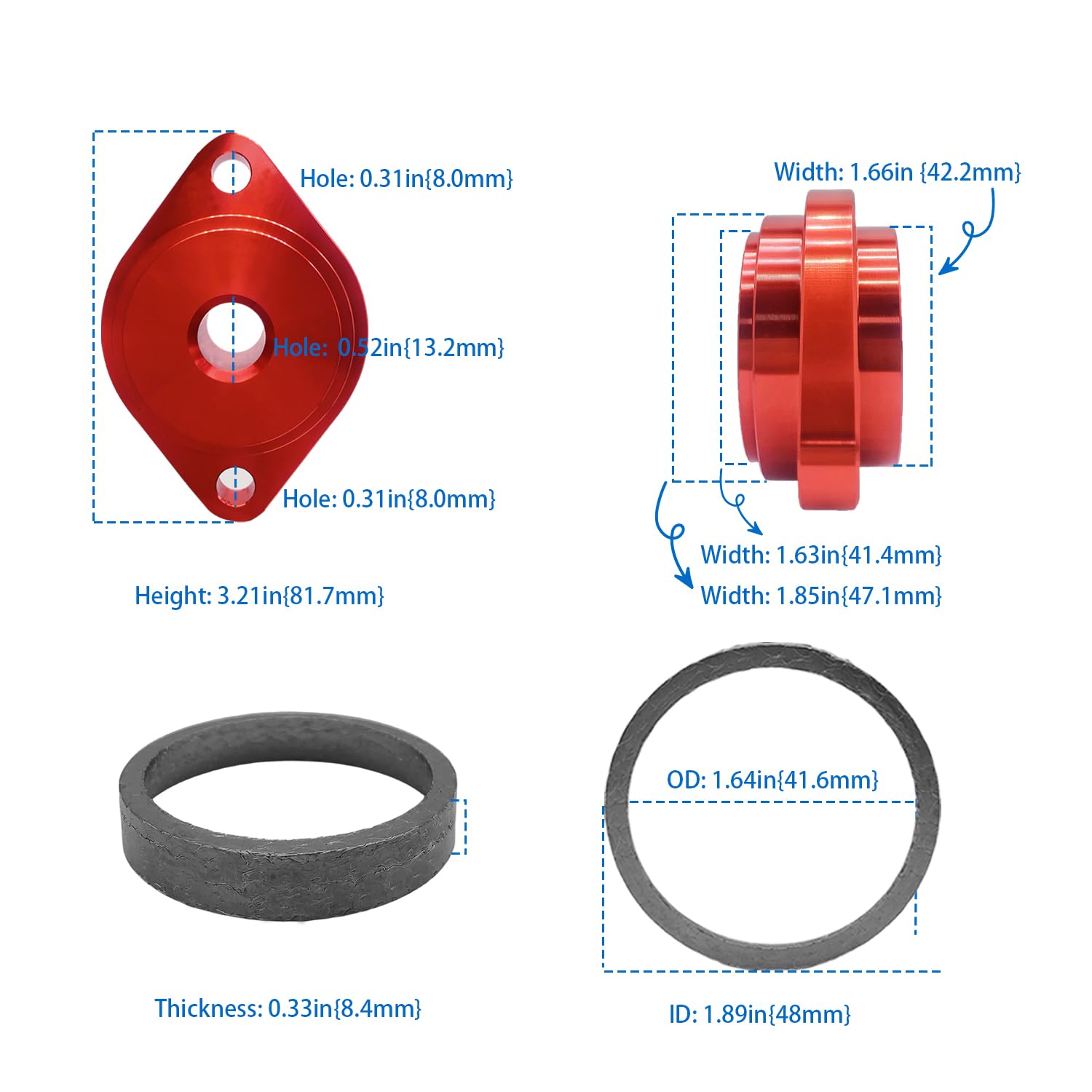 Biglknm 2Pcs Tapered Gaskets & 1Pcs Red Gaskets Seal Installer Tool For 1984-2023 Big Twin Touring Sportster Softail Dyna