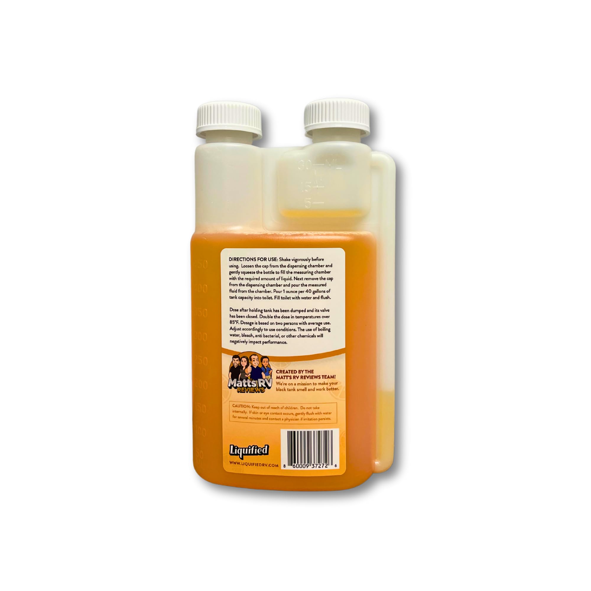 Liquified RV Toilet Treatment - Black Tank Digester - 16oz - Orange Scent - Model LRVTT16OZ - 16 Treatments