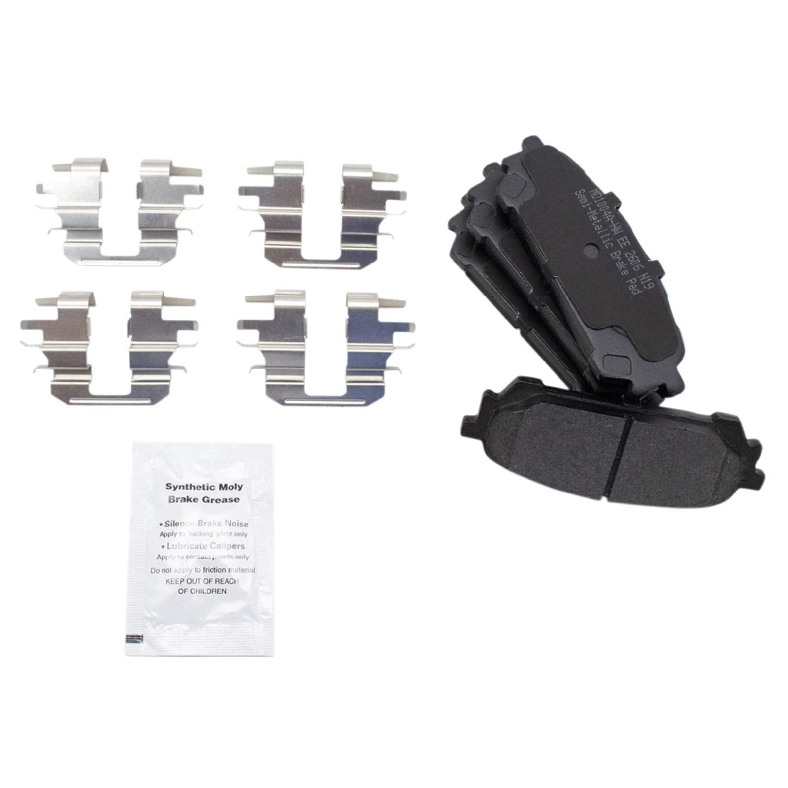 Trq Rear Brake Pad & Rotor Kit Brake Pads Brake Rotor Semi-Metallic Compatible With 2005-2006 Saab 9-2X 2004-2008 Subaru Foreste