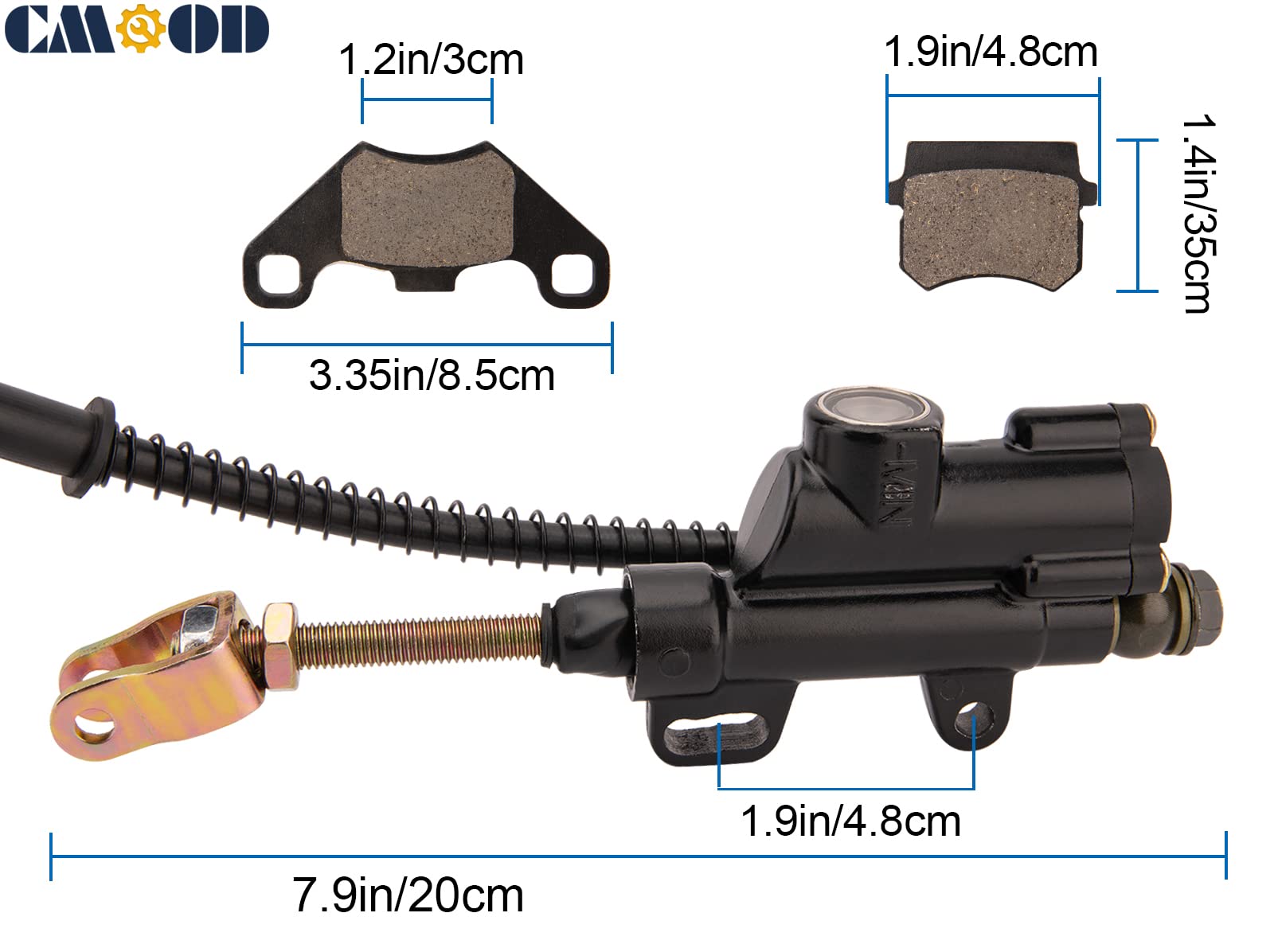 Rear Brake Master Cylinder Caliper For 50Cc 70Cc 90Cc 110Cc 125Cc Chinese Atv Taotao Quad Coolster 3050Hd Four Wheeler