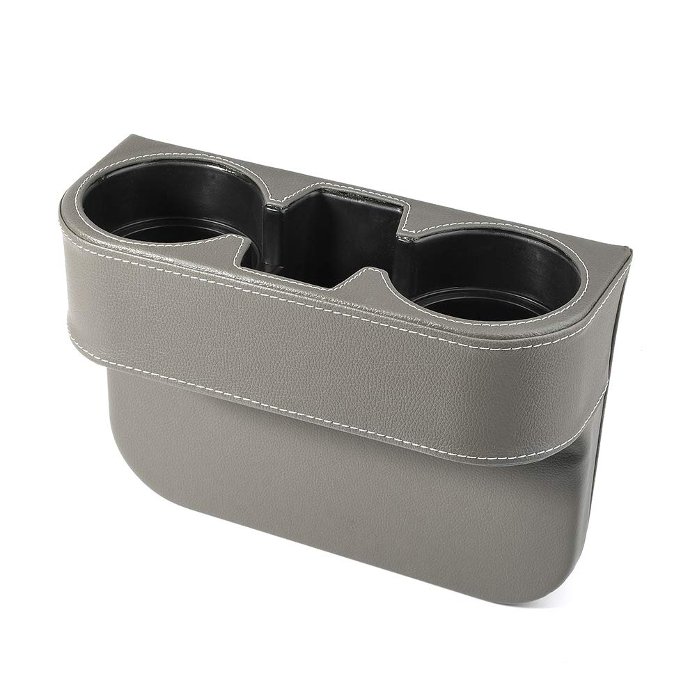 Atmomo Gray Multifunctional Car Cup Holder Car Seat Organizer Gap Filler Bottle Phone Storage Organizer